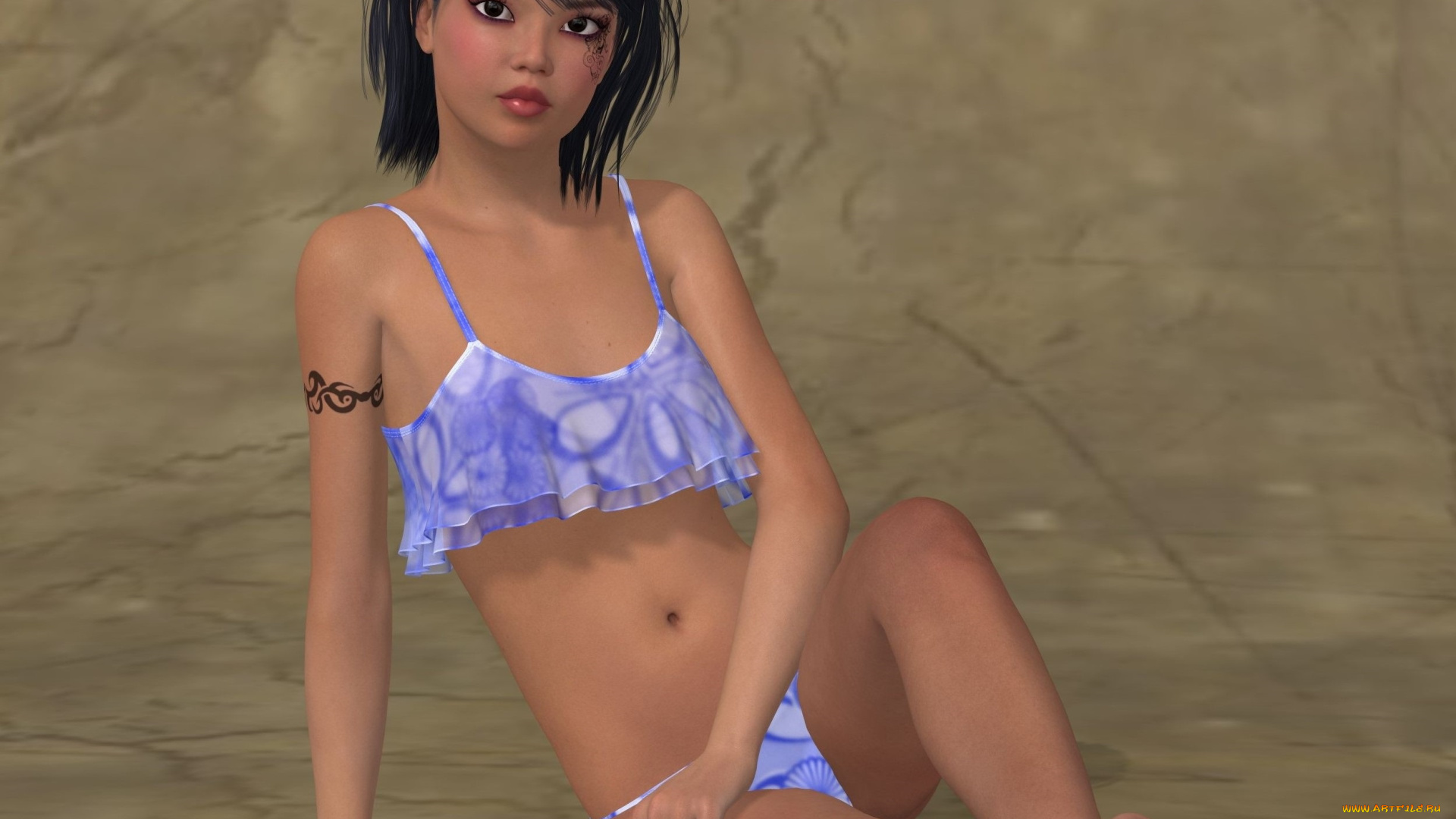 3д, графика, люди, , people, девушка, взгляд, фон