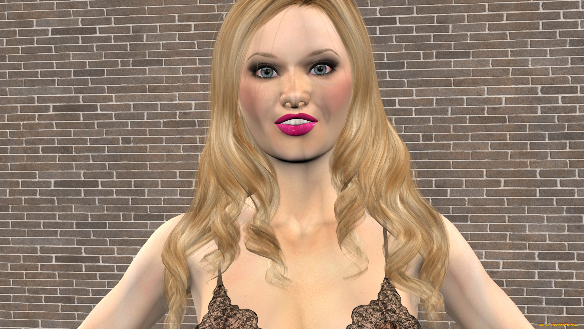 3д, графика, люди, , people, девушка, взгляд, фон