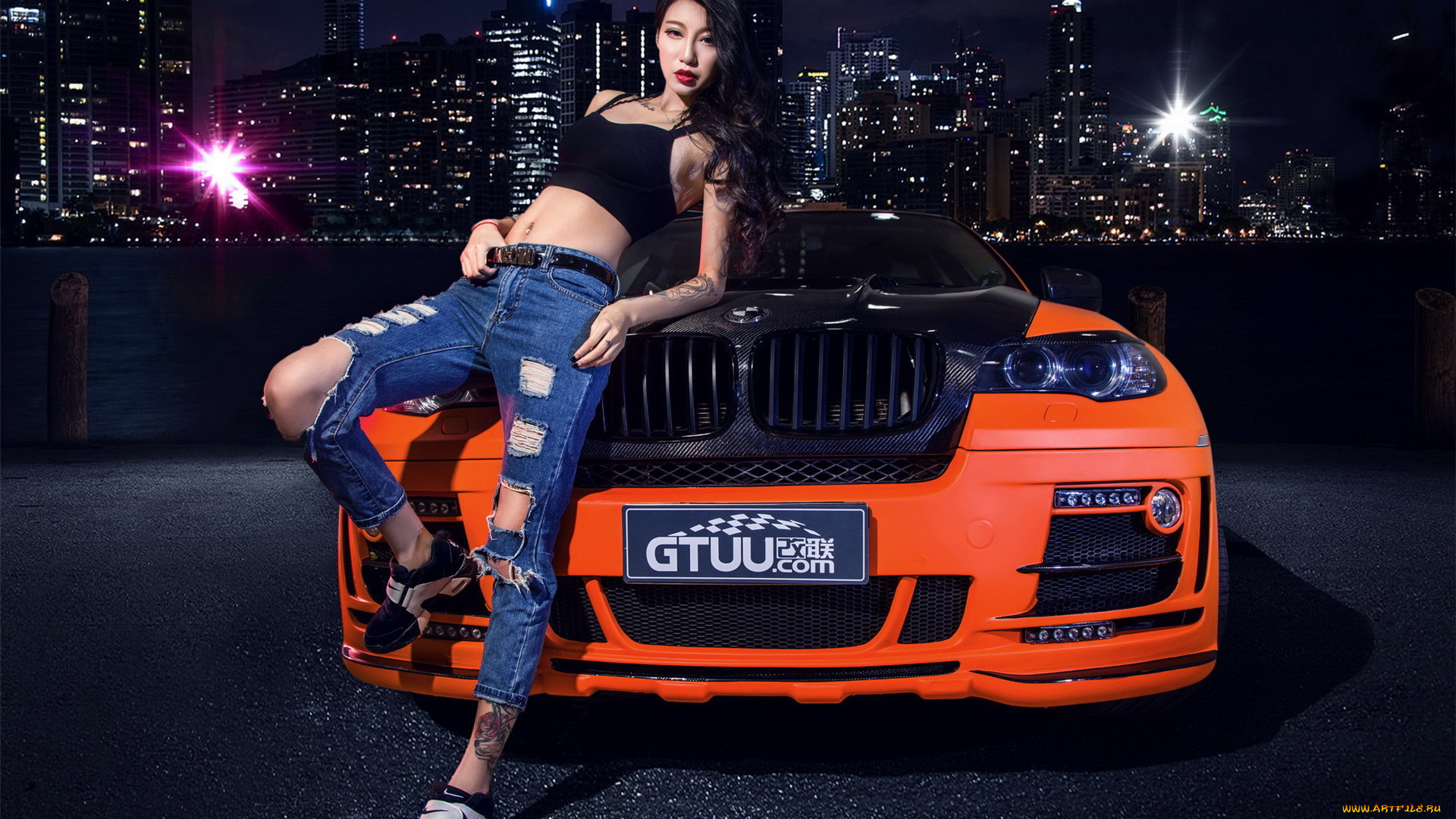 автомобили, -авто, с, девушками, девушка, взгляд, фон, автомобиль, азиатка