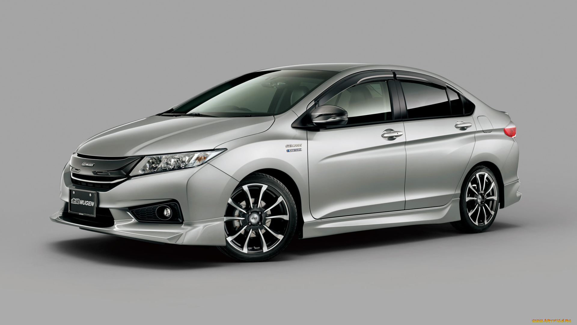 автомобили, honda, hybrid, серый, 2014г, grace, mugen