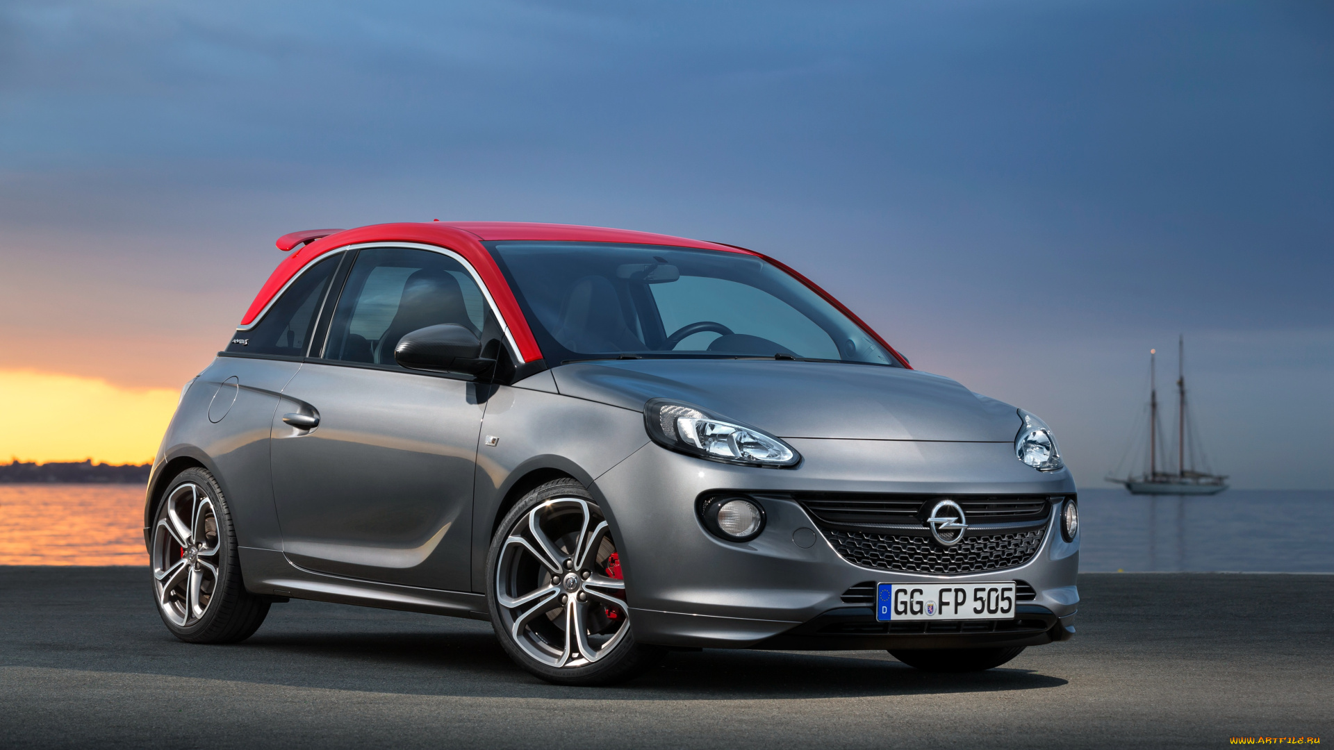 автомобили, opel, adam, серый, 2015г
