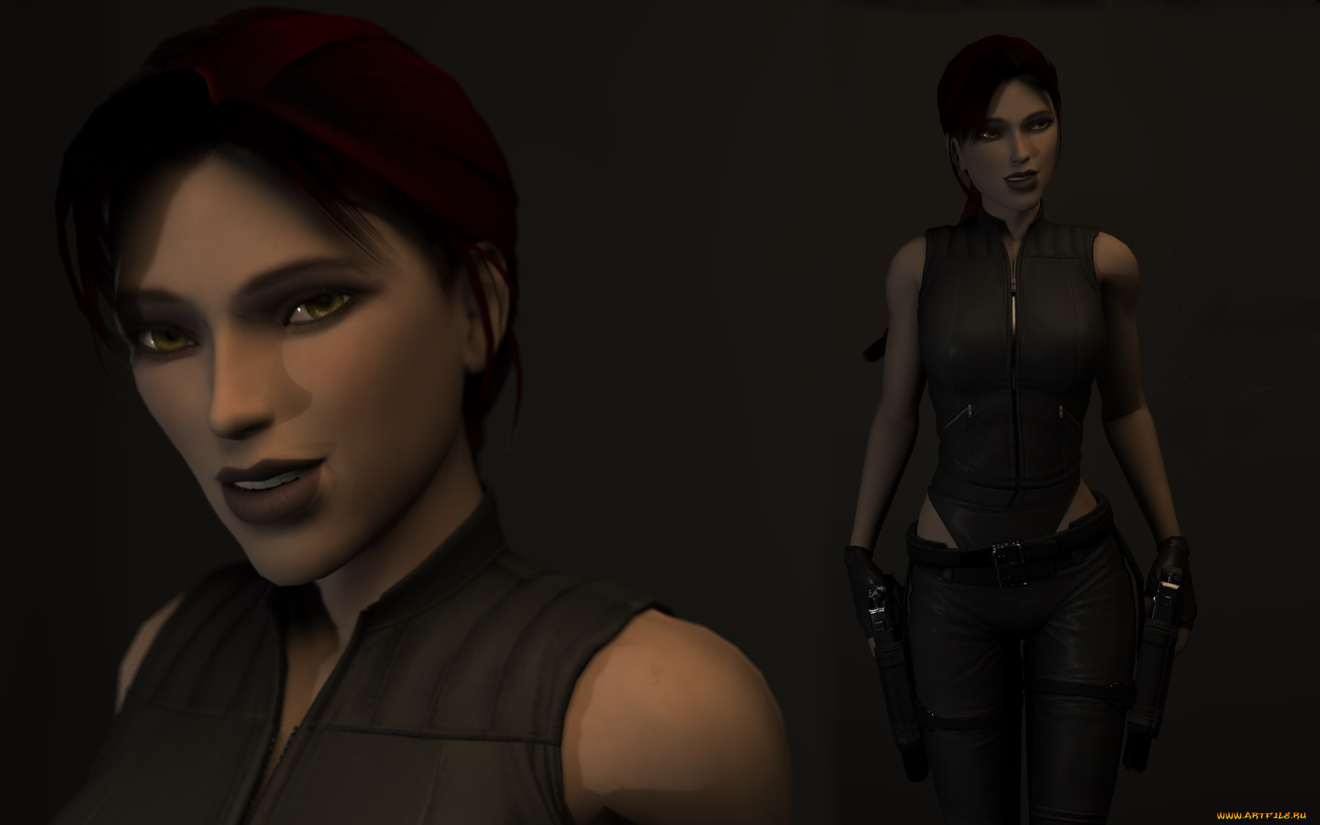 3д, графика, люди, , people, девушка, взгляд, фон, оружие