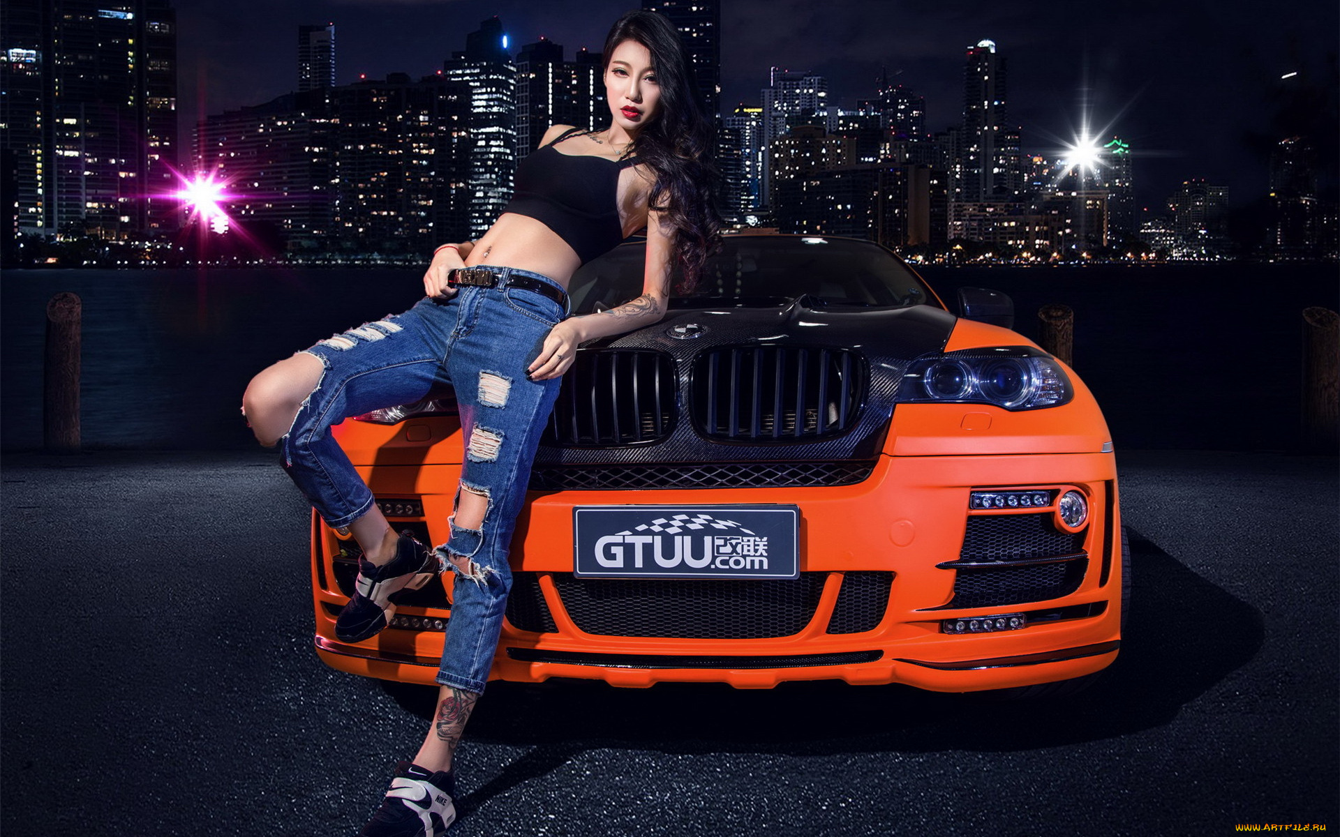 автомобили, -авто, с, девушками, девушка, взгляд, фон, автомобиль, азиатка