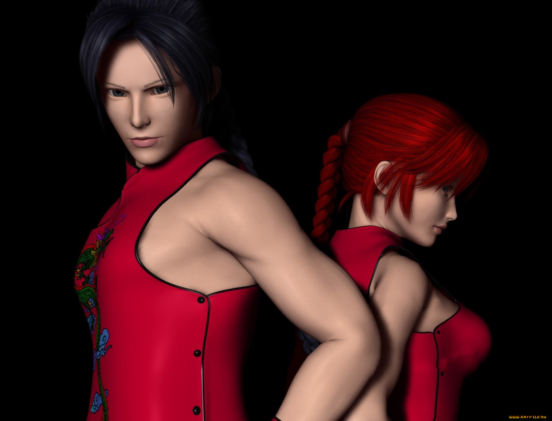 3д, графика, люди, , people, фон, взгляд, девушки