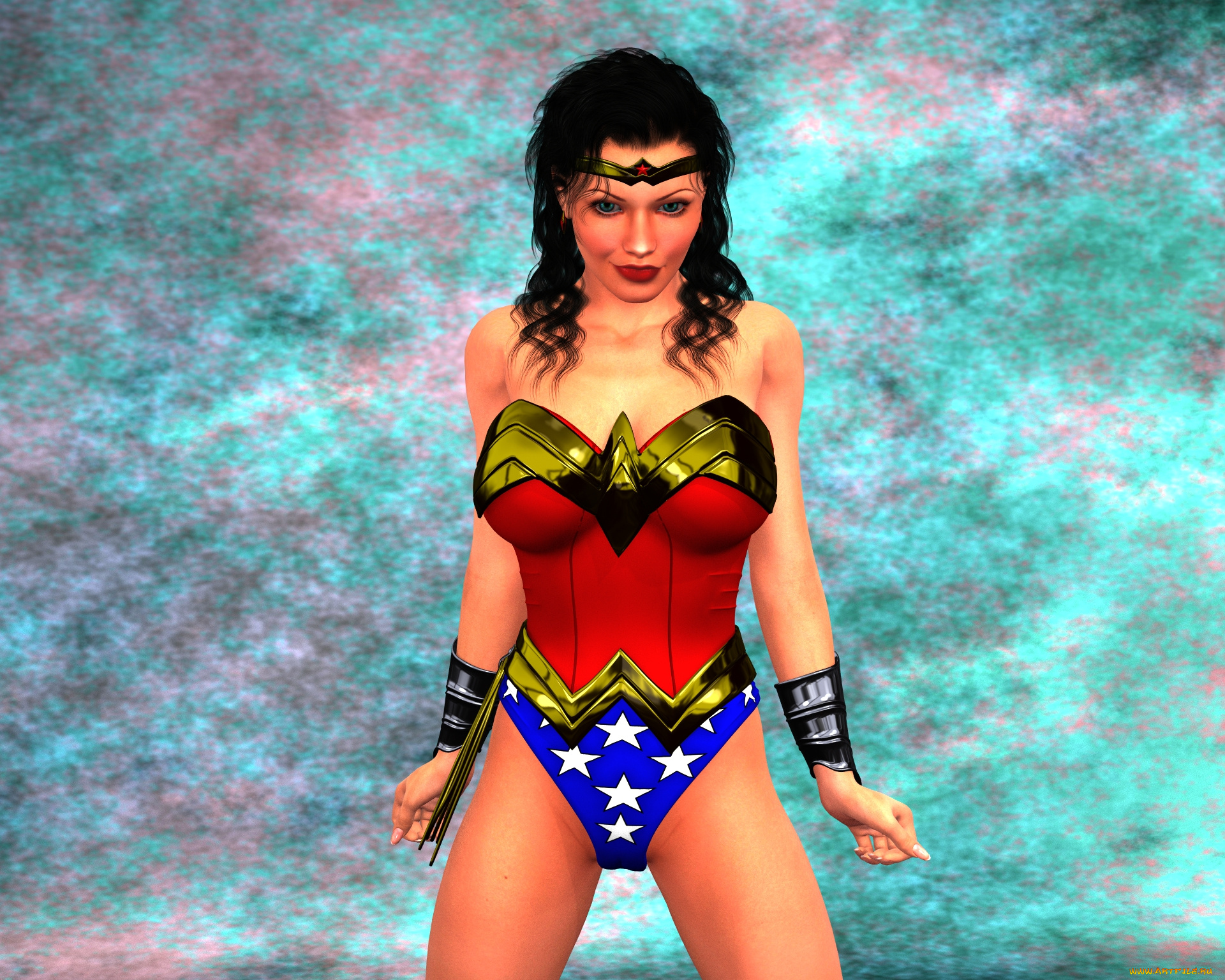 3д, графика, фантазия, , fantasy, супермен, фон, взгляд, девушка