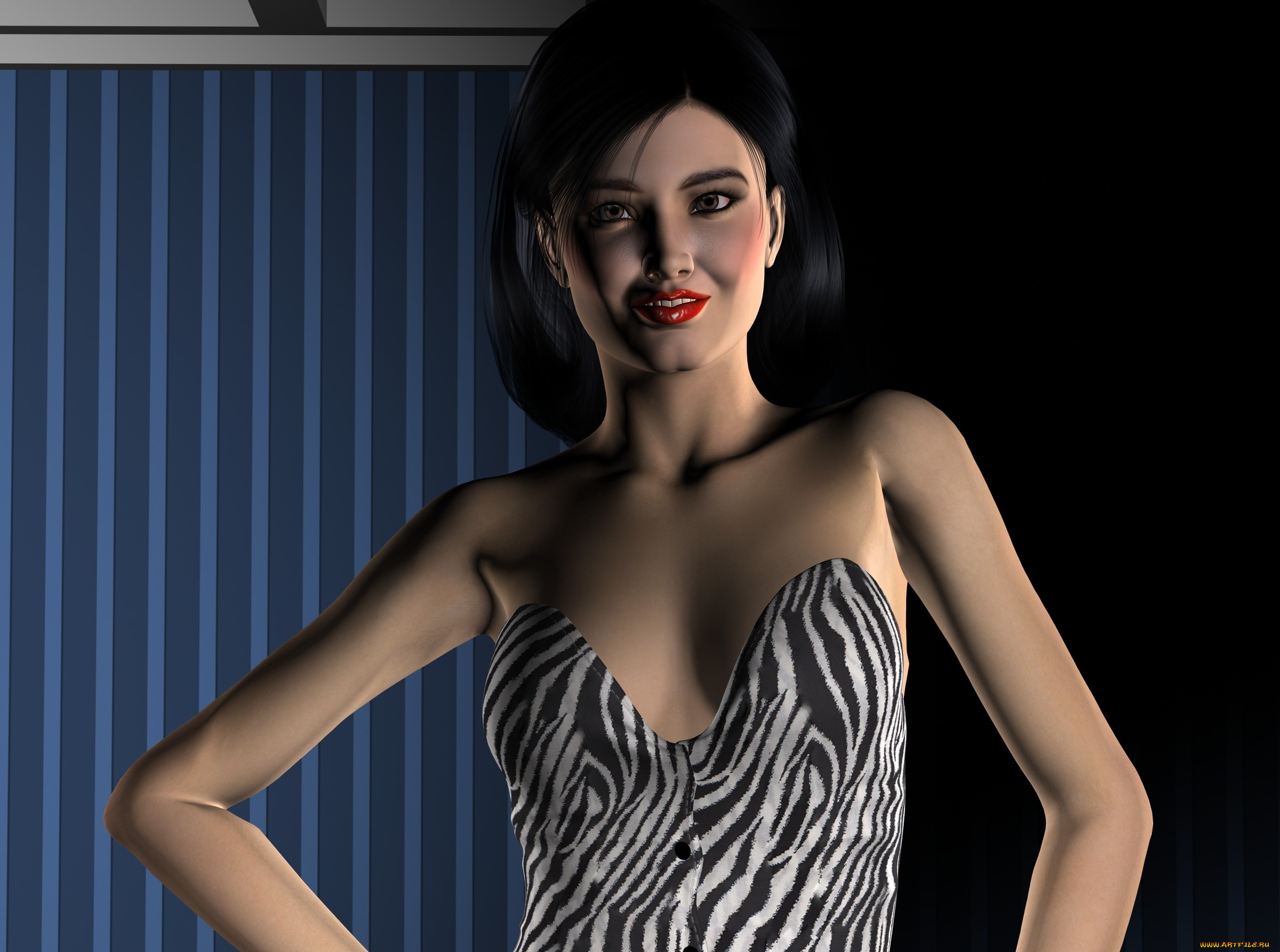 3д, графика, люди, , people, девушка, фон, платье, взгляд