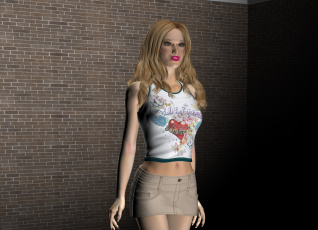 Картинка 3д+графика люди+ people девушка взгляд фон