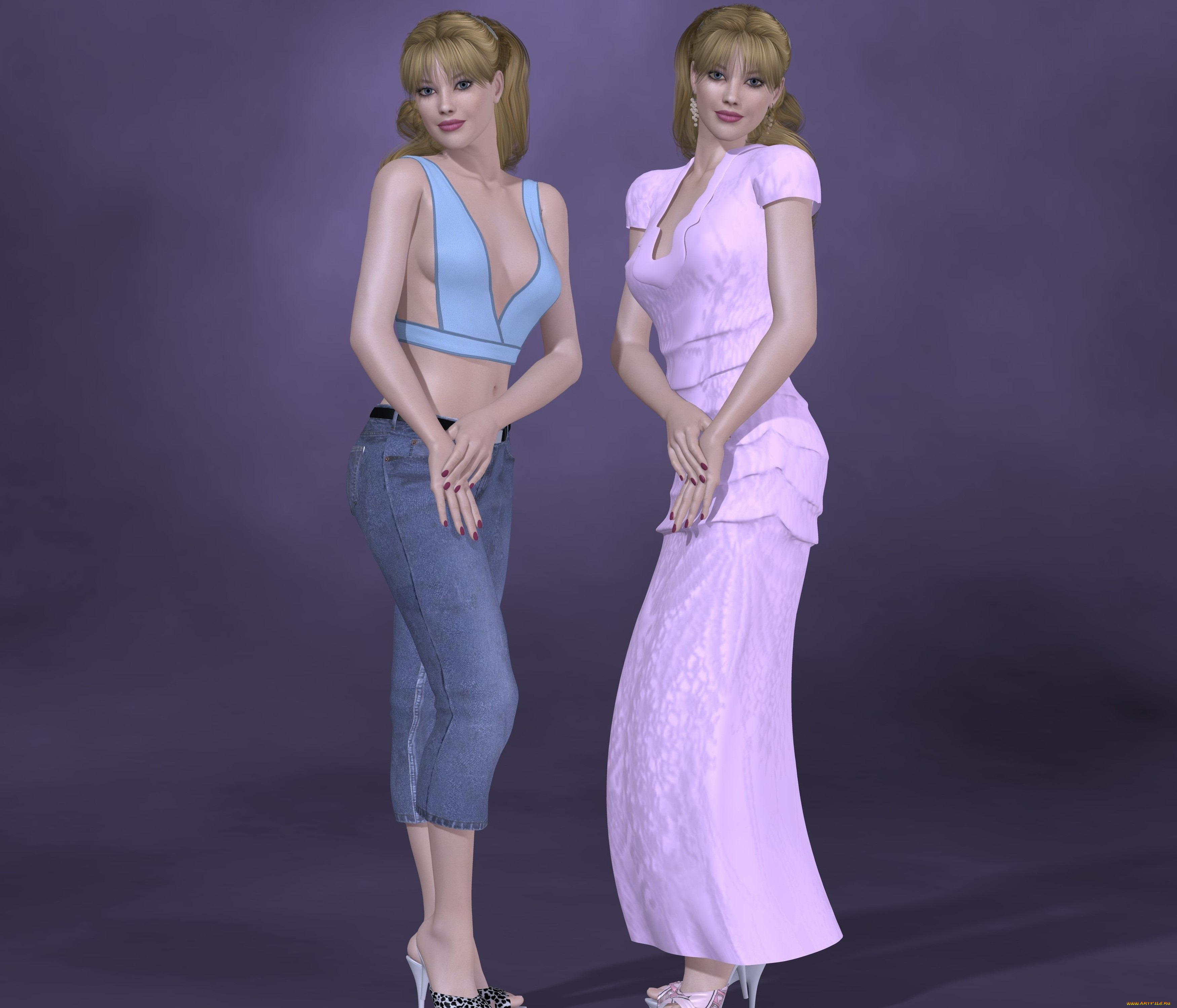 3д, графика, люди, , people, девушки, фон, взгляд