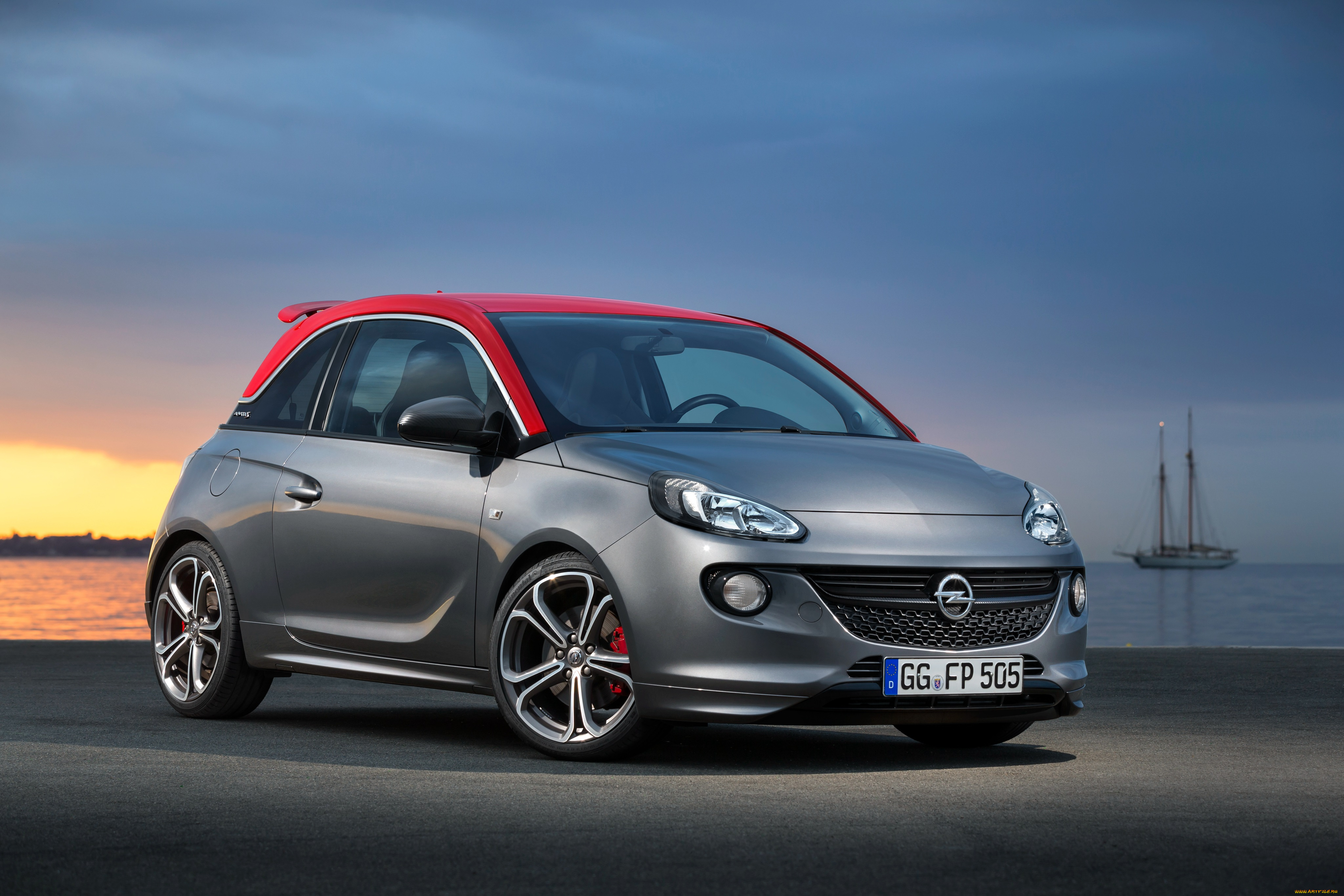автомобили, opel, adam, серый, 2015г