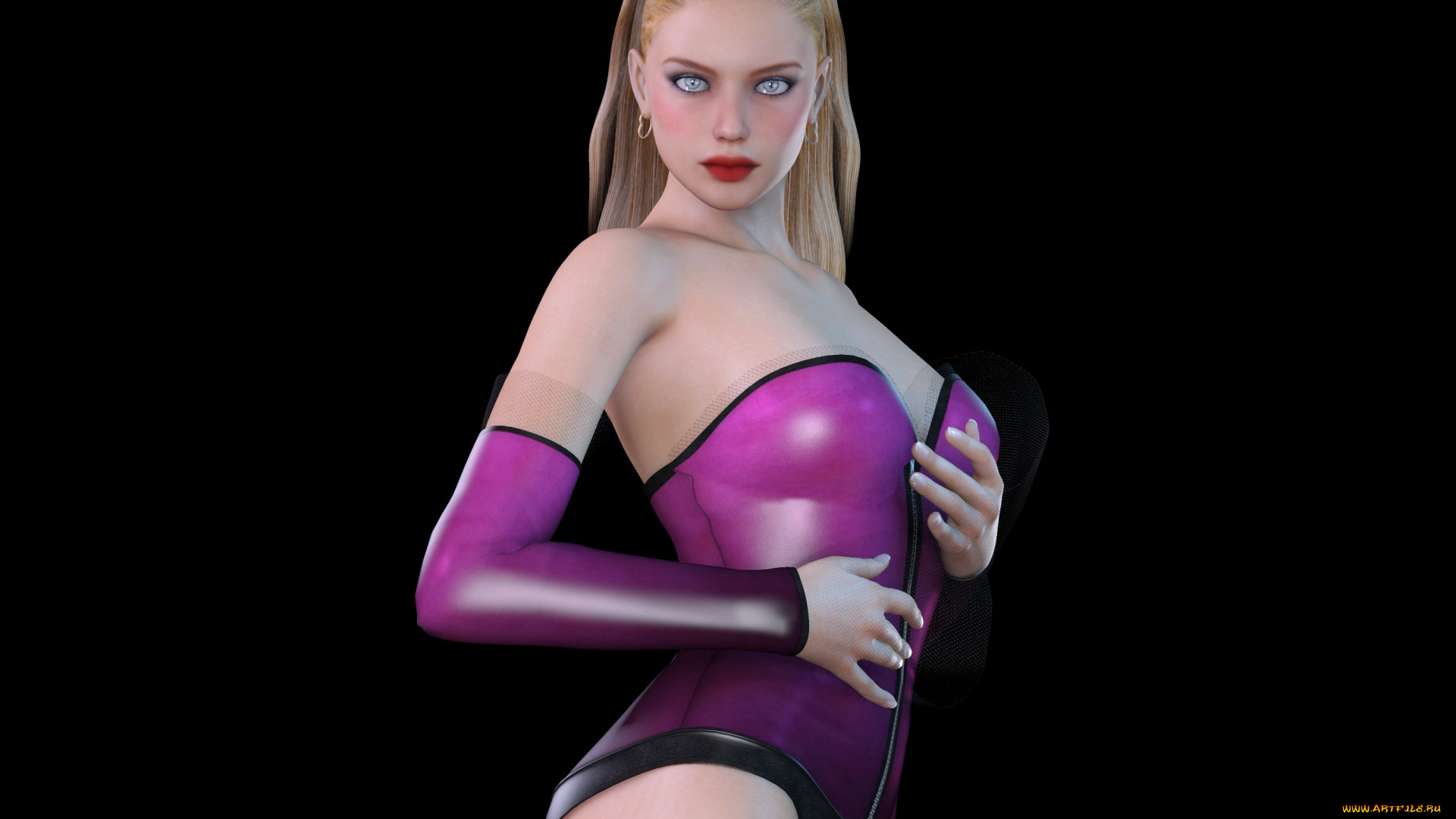 3д, графика, люди, , people, блондинка, фон, взгляд, девушка