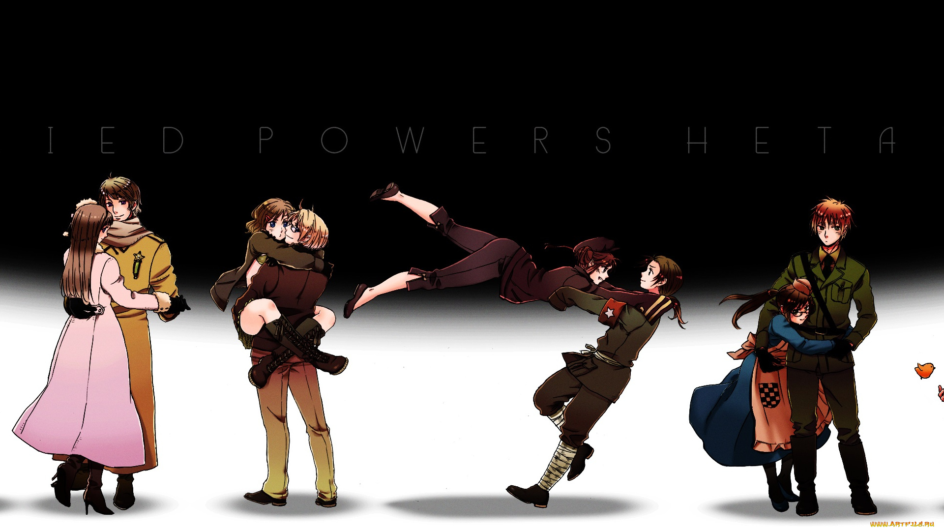 аниме, hetalia, , axis, powers, романтика, пары, арт, парни, девушки