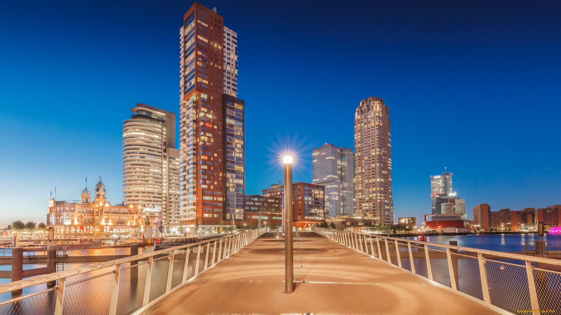 rijnhavenbrug, , rotterdam, города, -, мосты, река, фонарь, мост