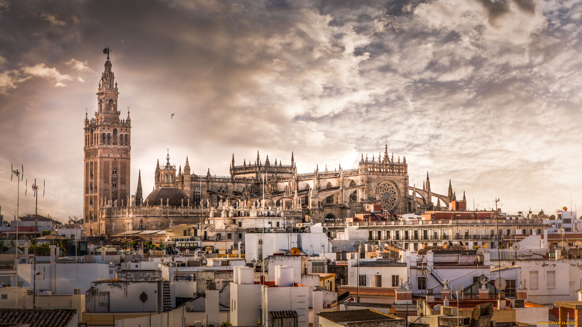 seville, spain, города, севилья, , испания, панорама