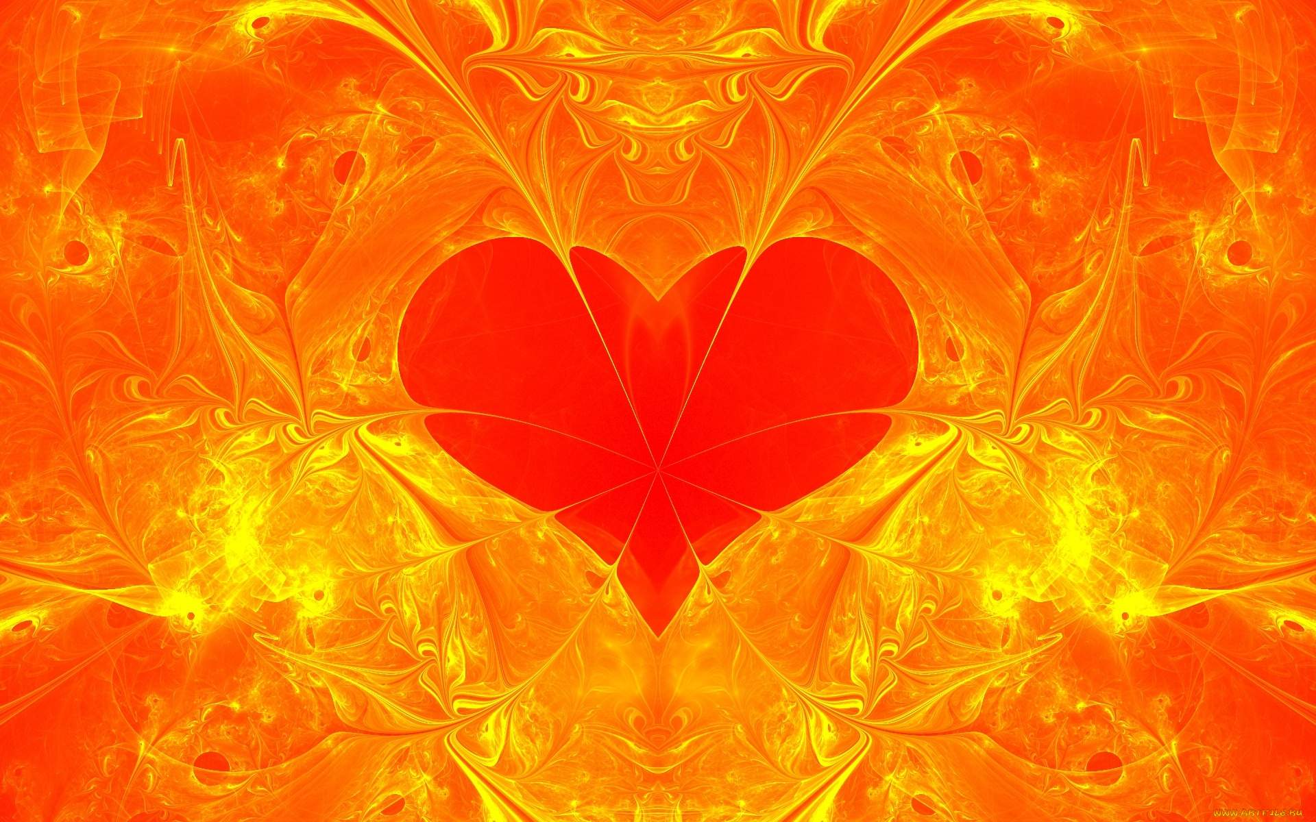 праздничные, день, святого, валентина, , сердечки, , любовь, абстракция, фрактал, сердце, дымка, завихрение, узоры, рисунок, обои, фон, красный, сегмент