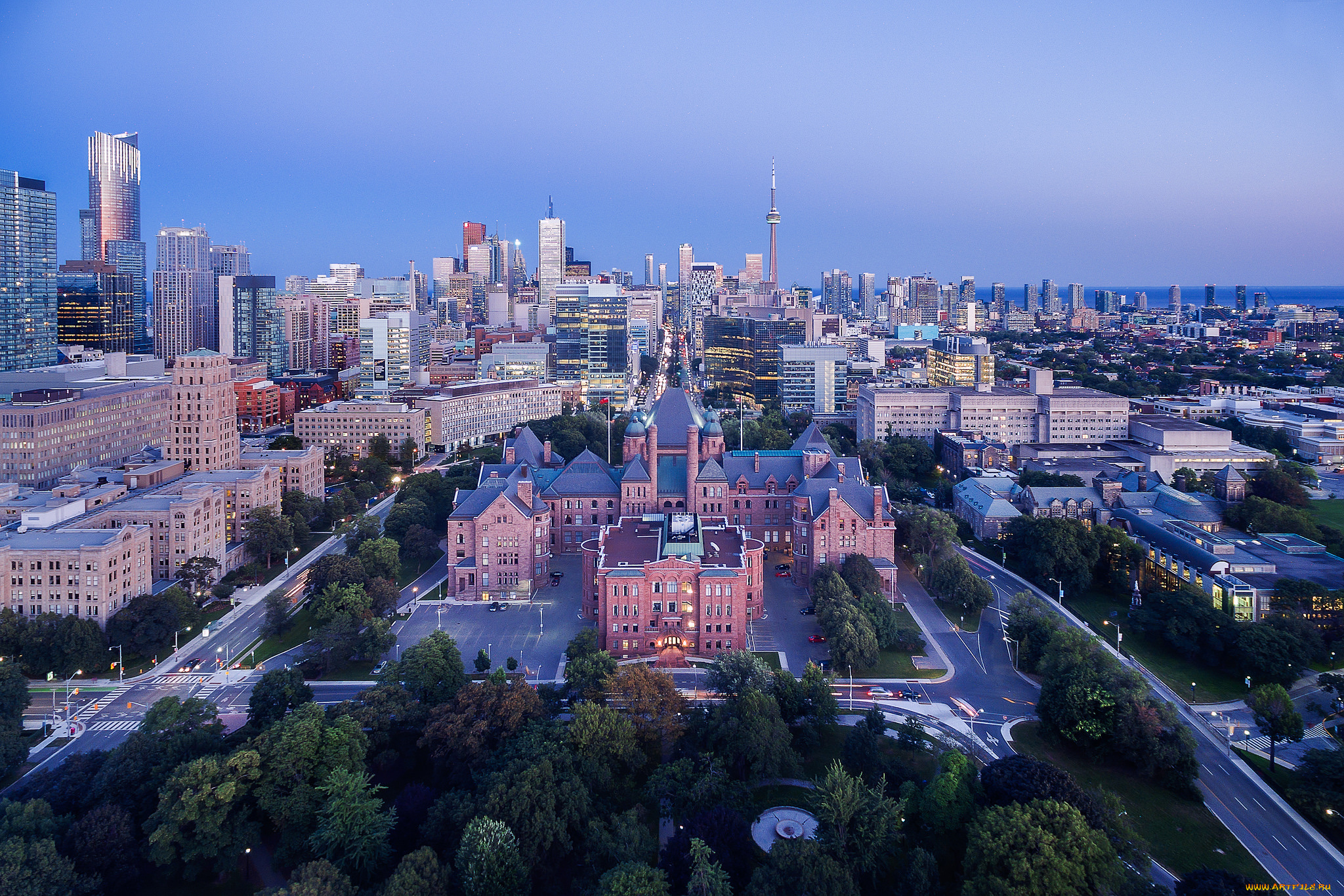 queen`s, park, -, toronto, города, торонто, , канада, небоскребы, панорама