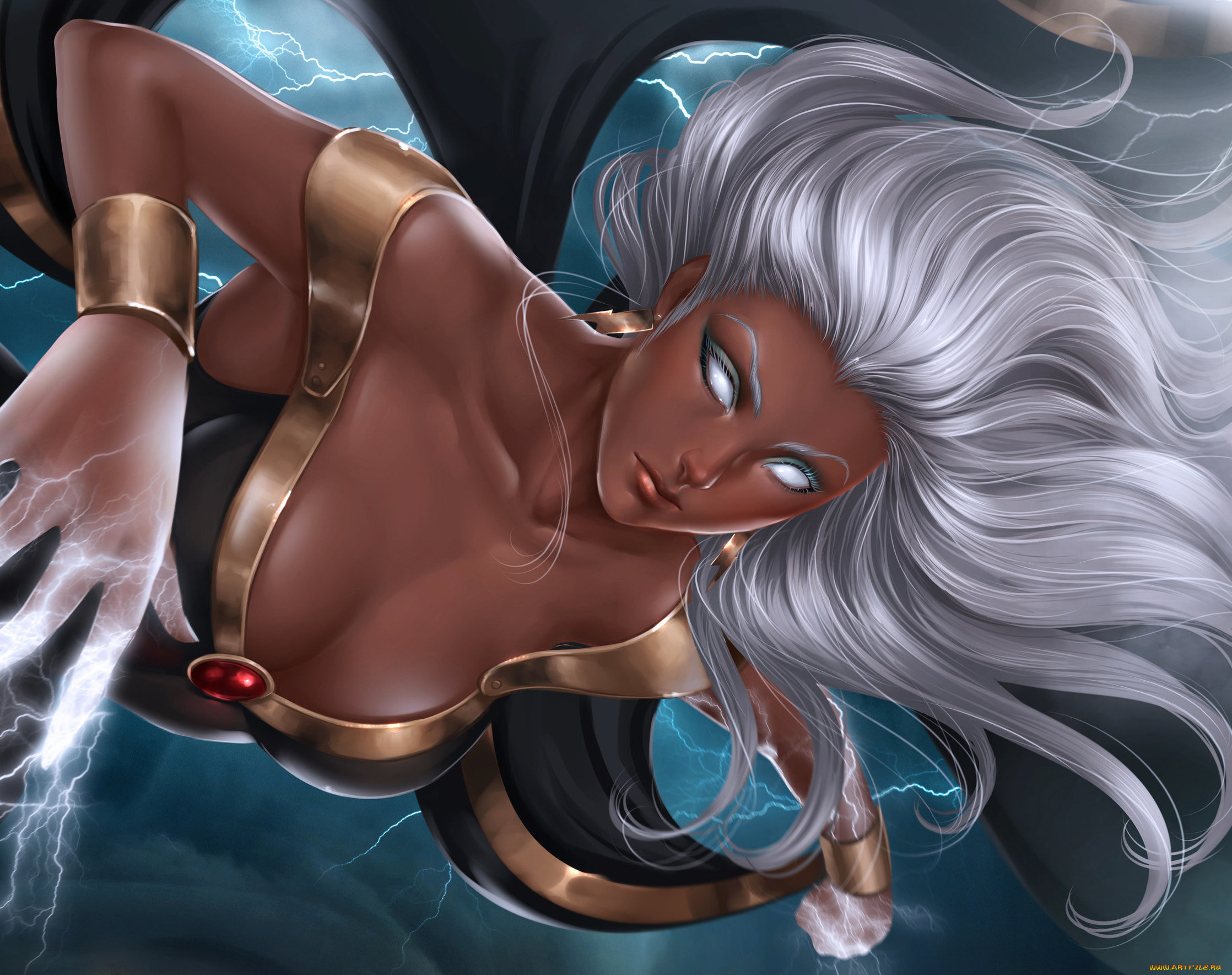 рисованное, комиксы, ororo, monroe, storm, marvel, comics, шторм