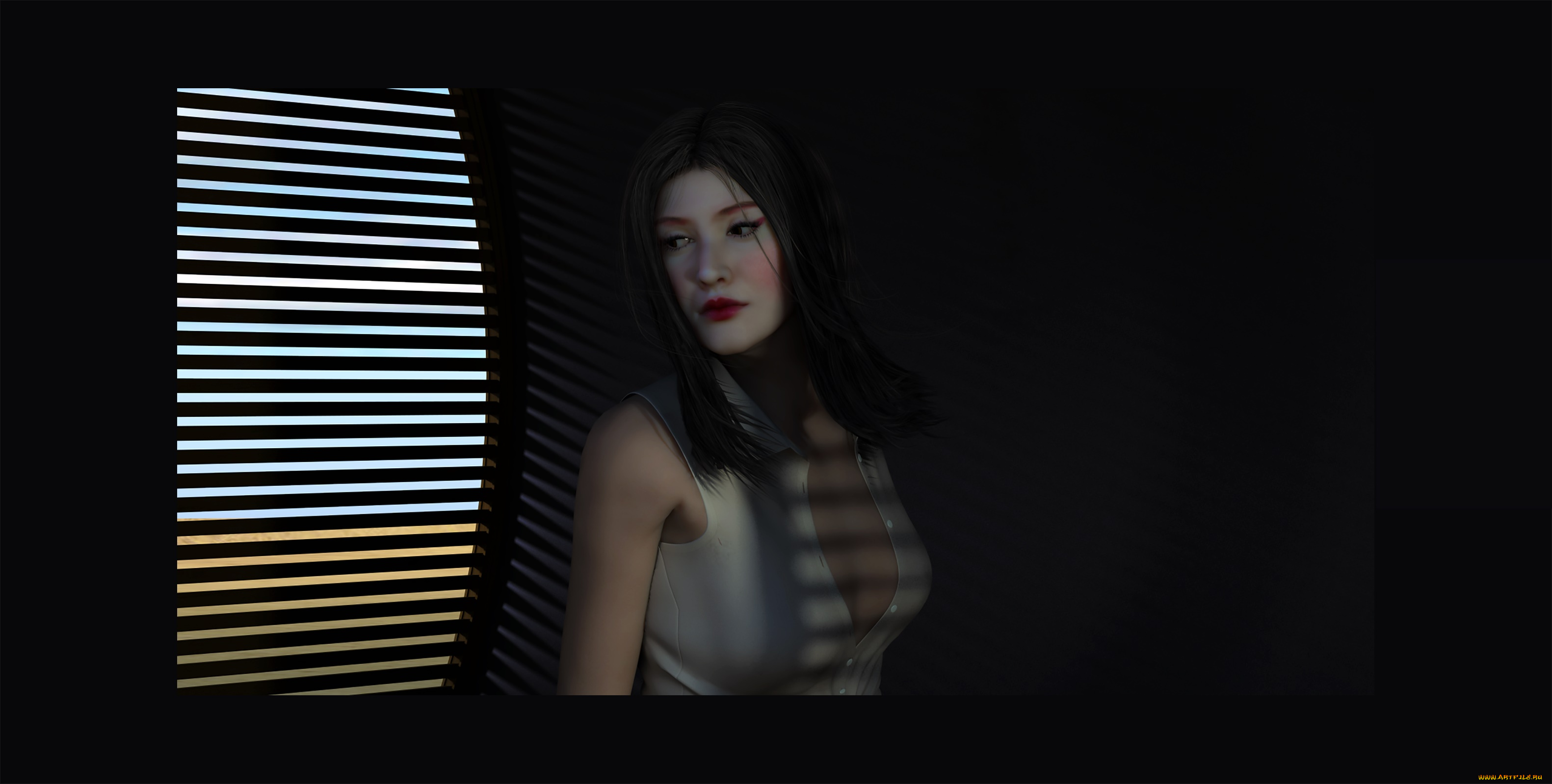 3д, графика, люди, , people, девушка, фон, взгляд