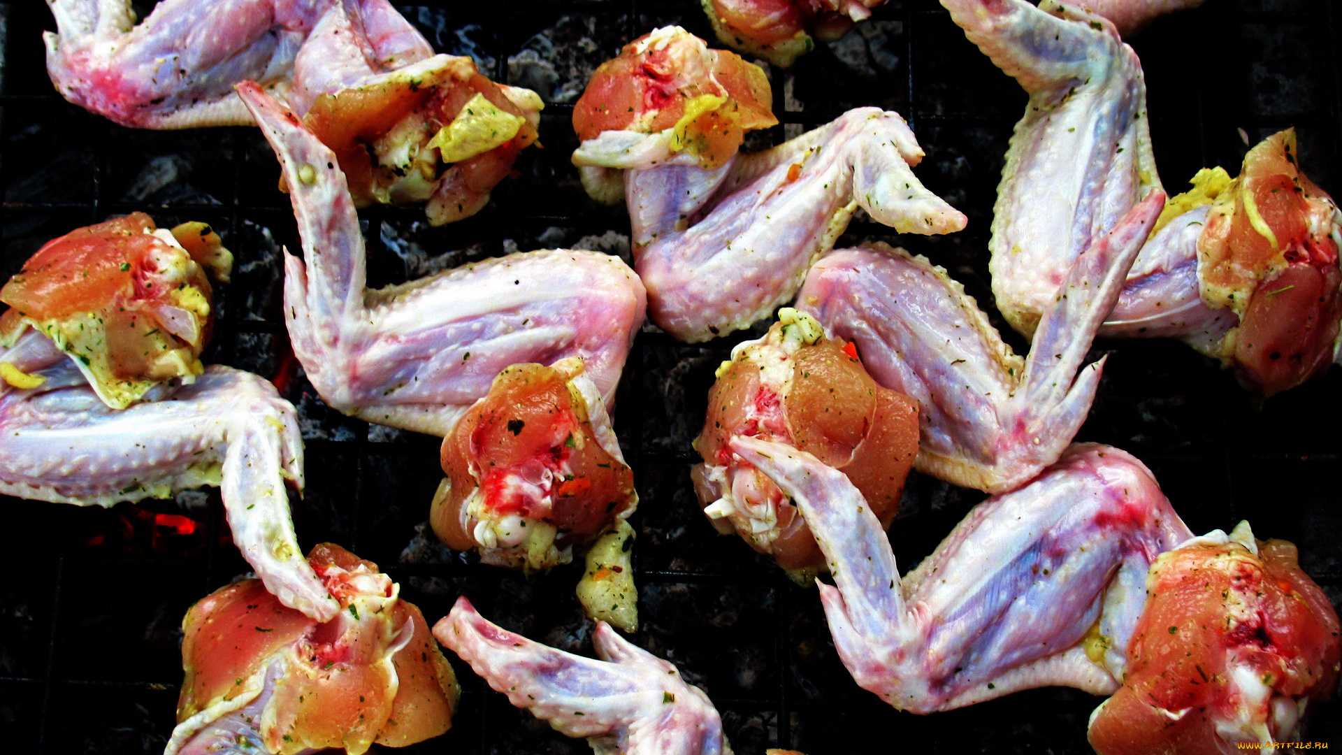 еда, мясные, блюда, крылышки, куриные