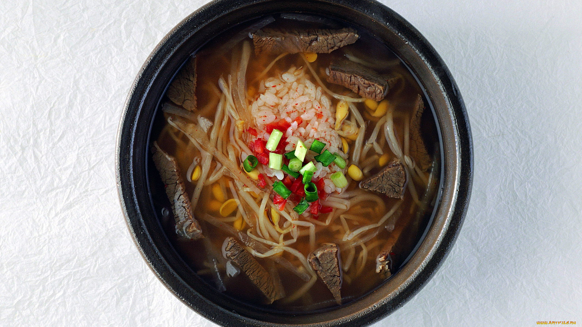 еда, первые, блюда, перец, лук, мясо, суп