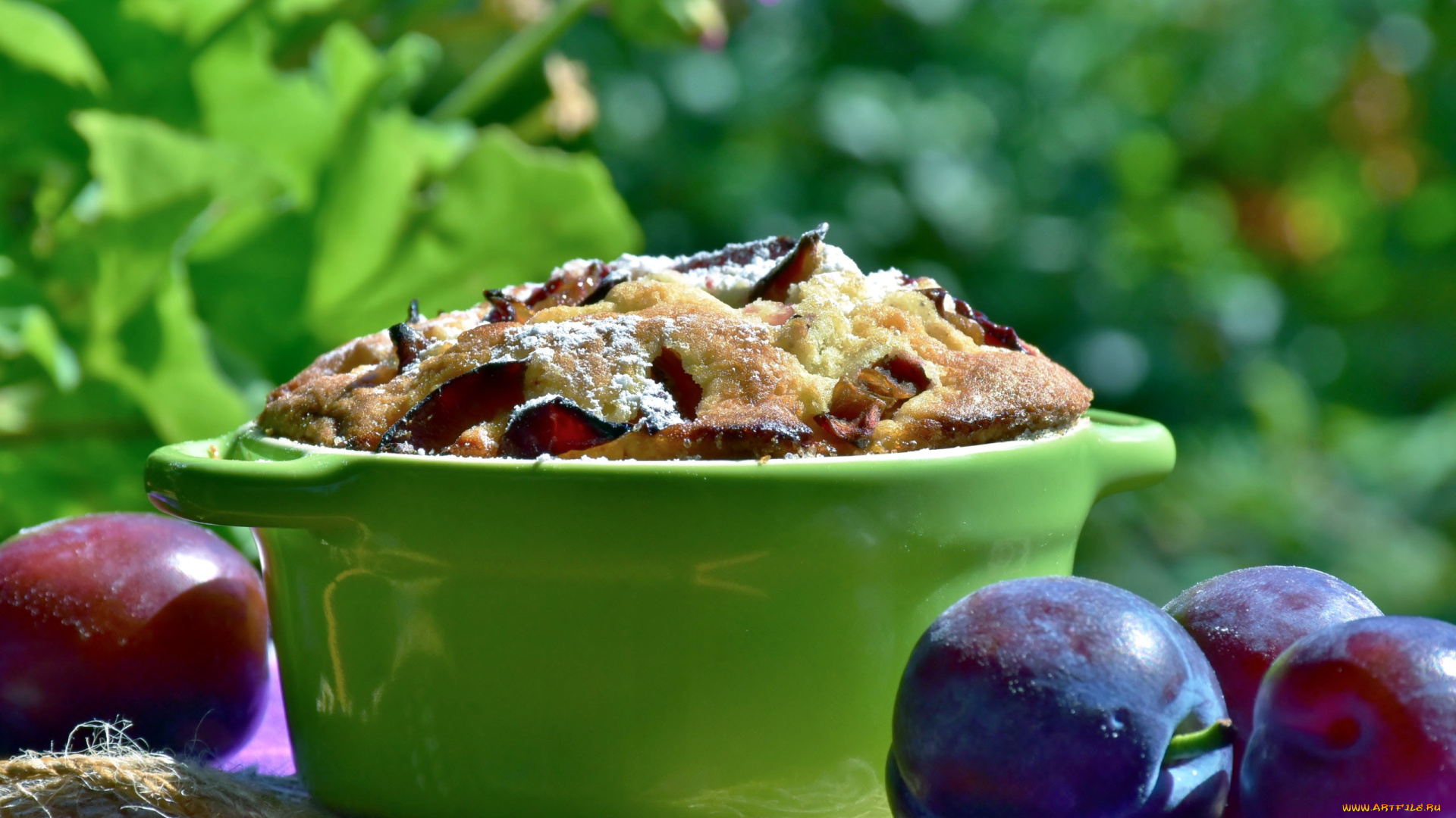 еда, пироги, сливы, сливовый, пирог