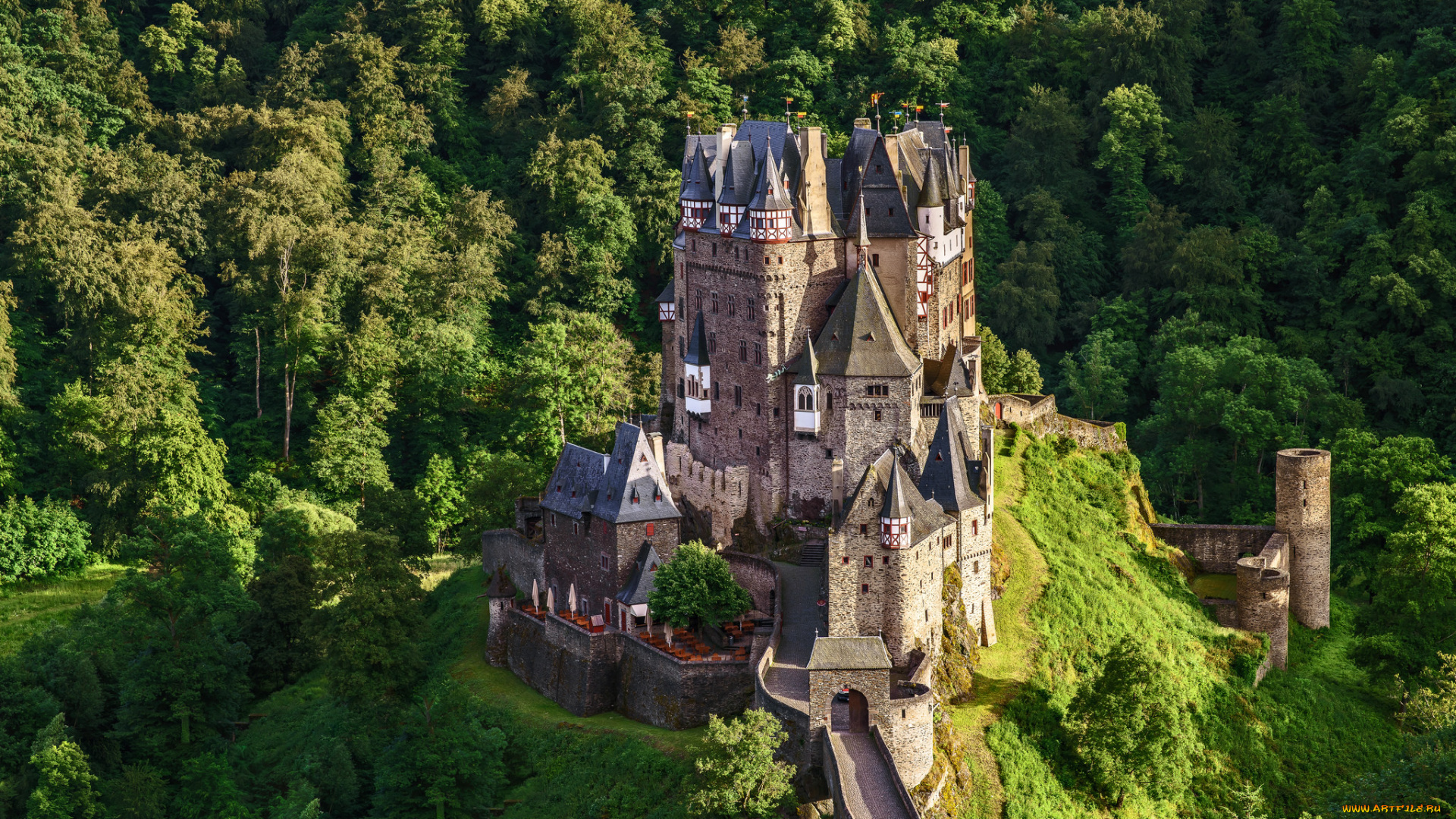 eltz, castle, -, germany, города, замки, германии, горы, замок