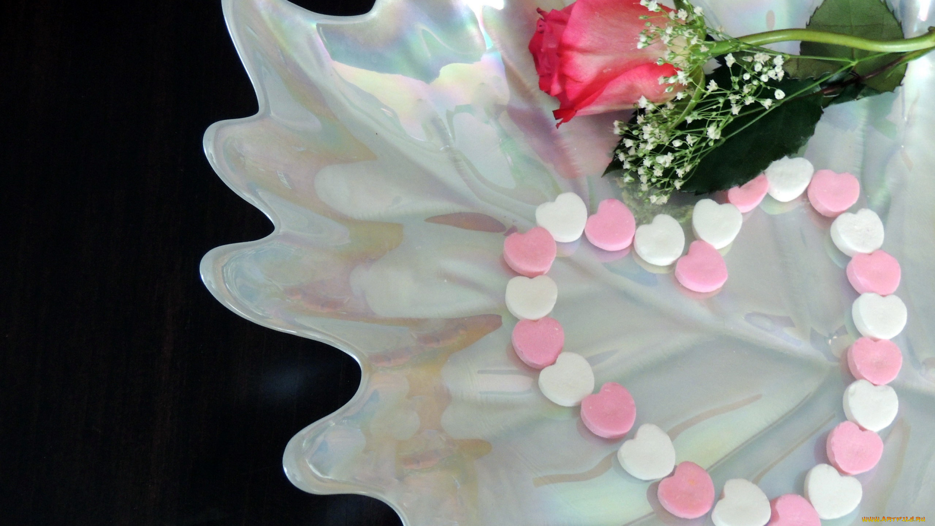 праздничные, день, святого, валентина, , сердечки, , любовь, роза, сердечко