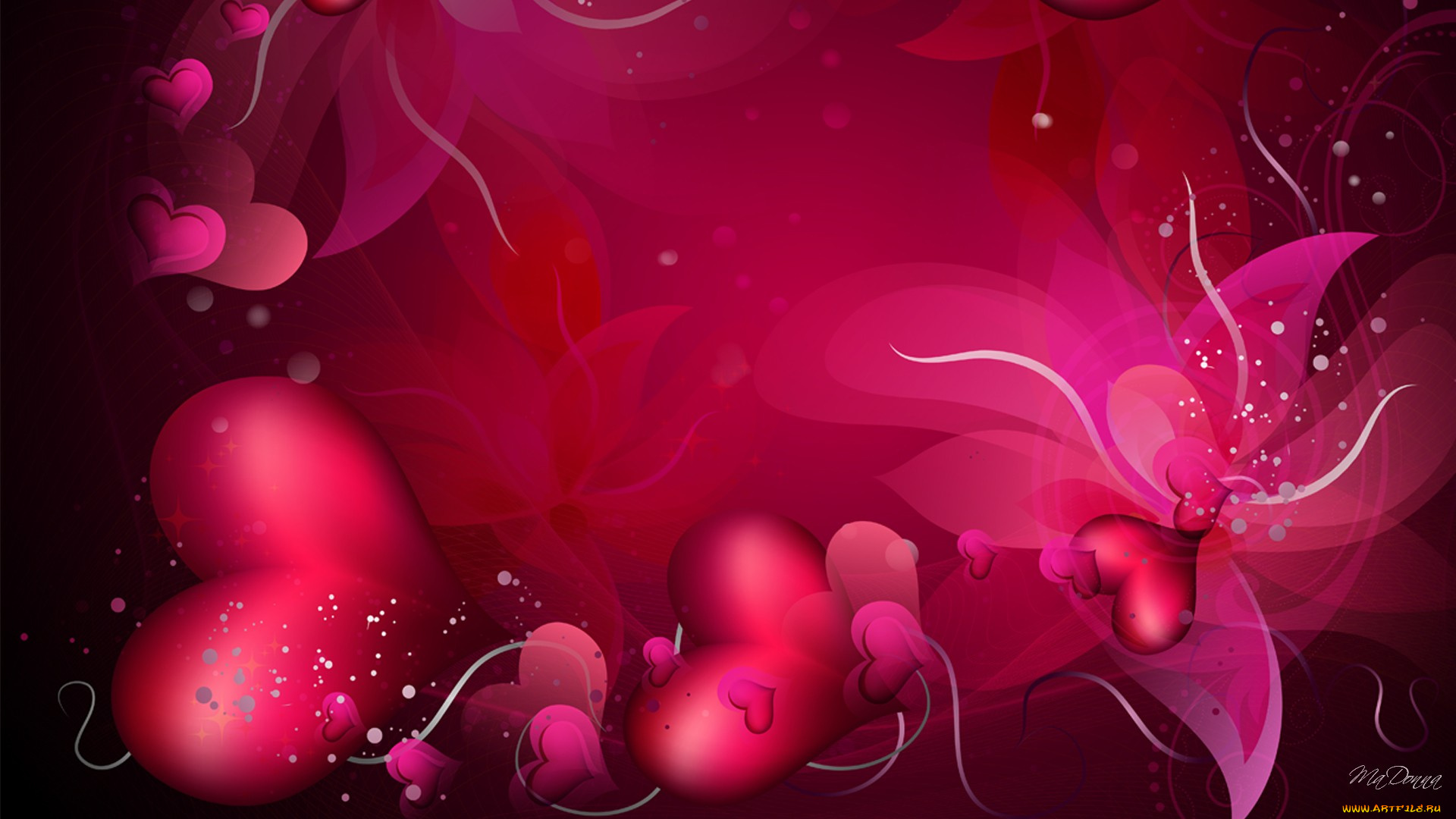 праздничные, день, святого, валентина, , сердечки, , любовь, фон, сердечки