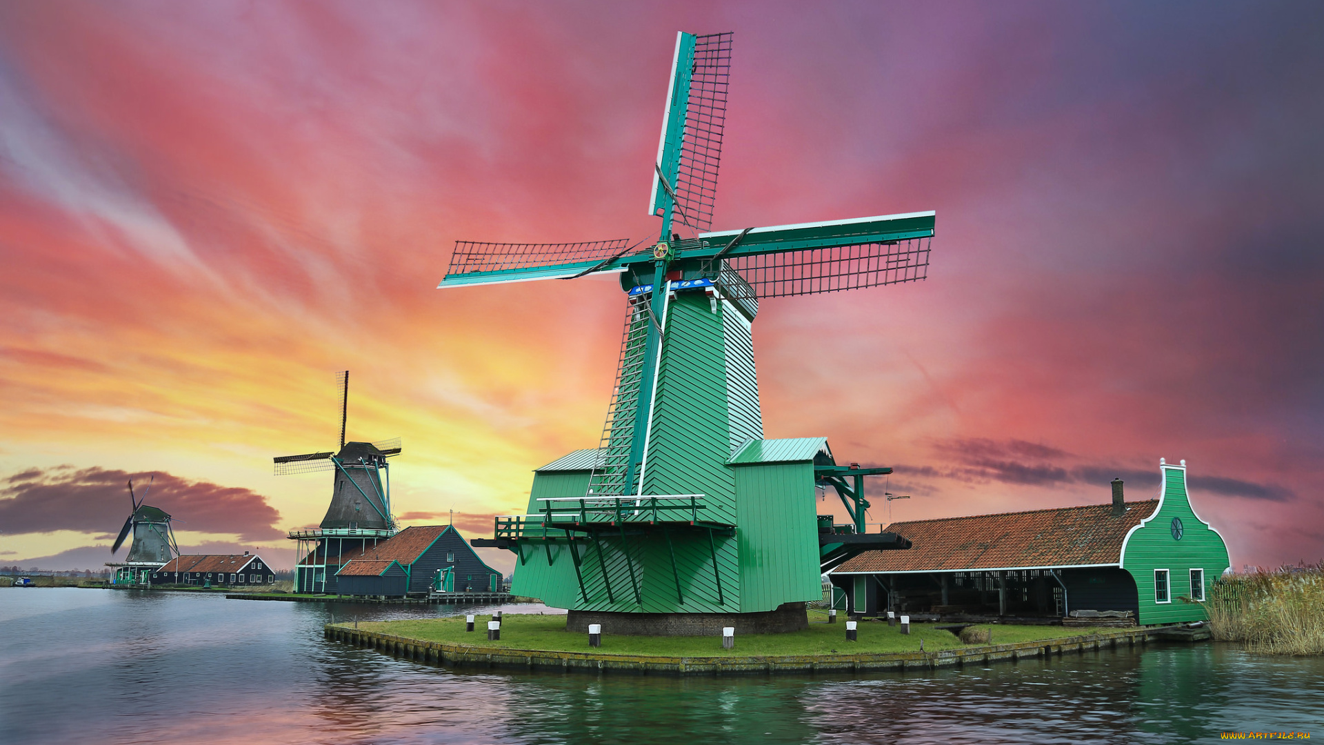 разное, мельницы, ветряк