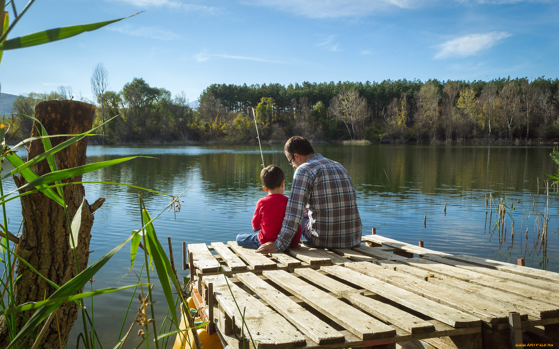 разное, рыбалка, , рыбаки, , улов, , снасти, сын, папа