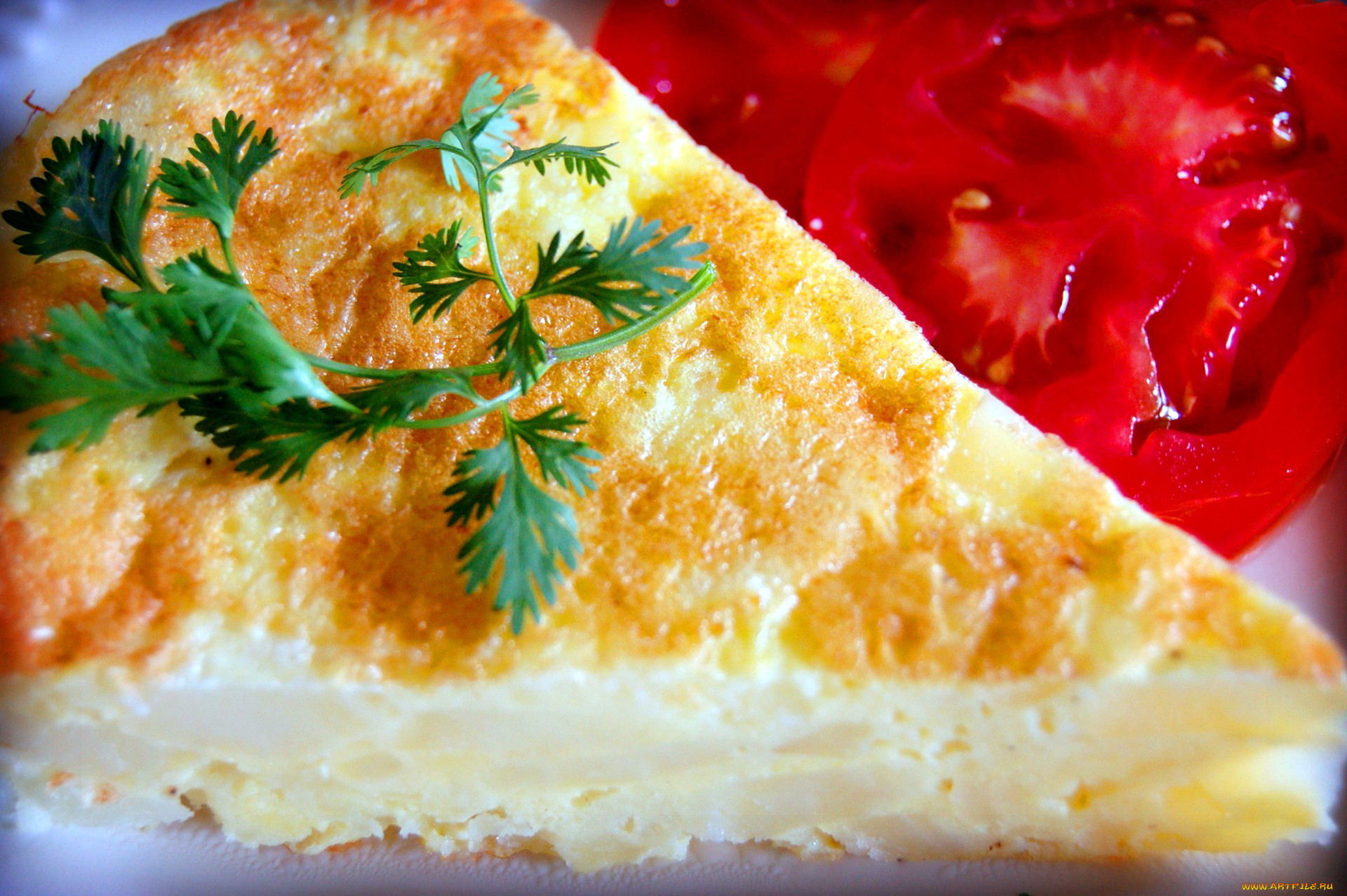 еда, пироги, помидоры, петрушка