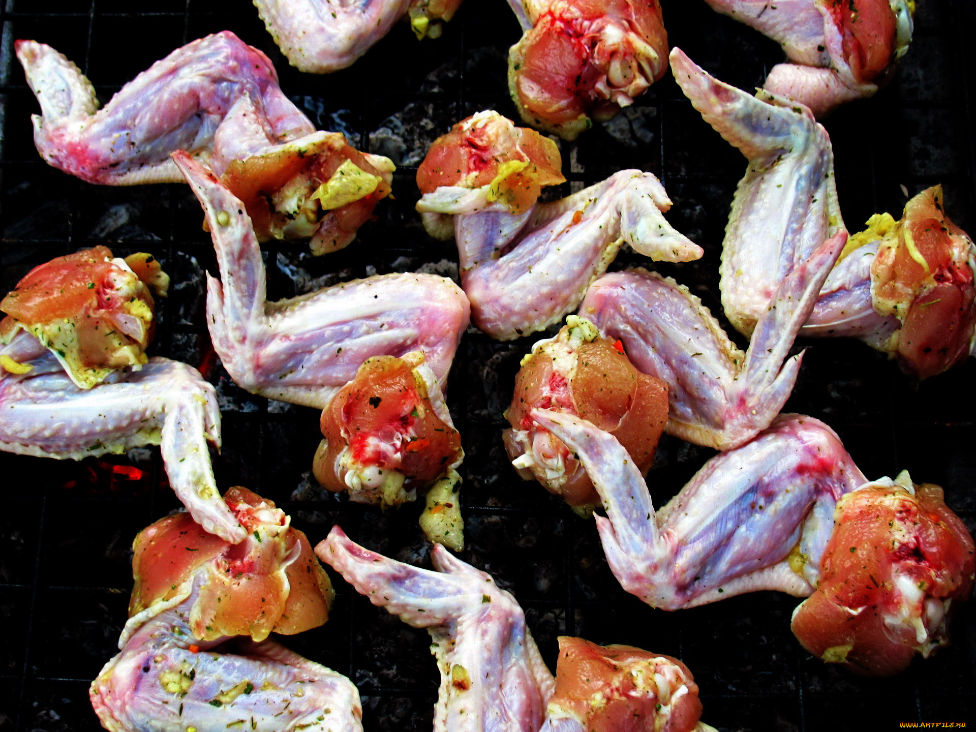 еда, мясные, блюда, крылышки, куриные