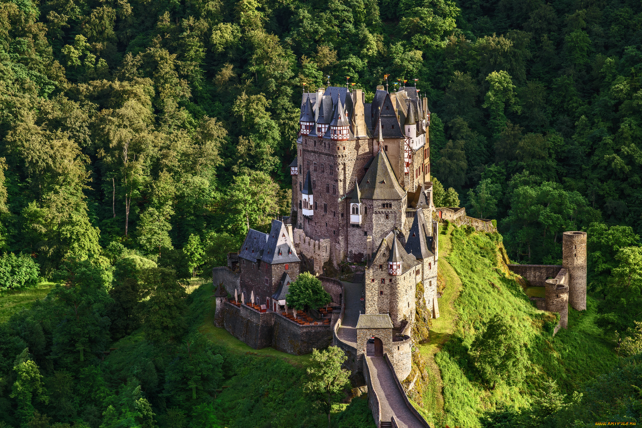 eltz, castle, -, germany, города, замки, германии, горы, замок