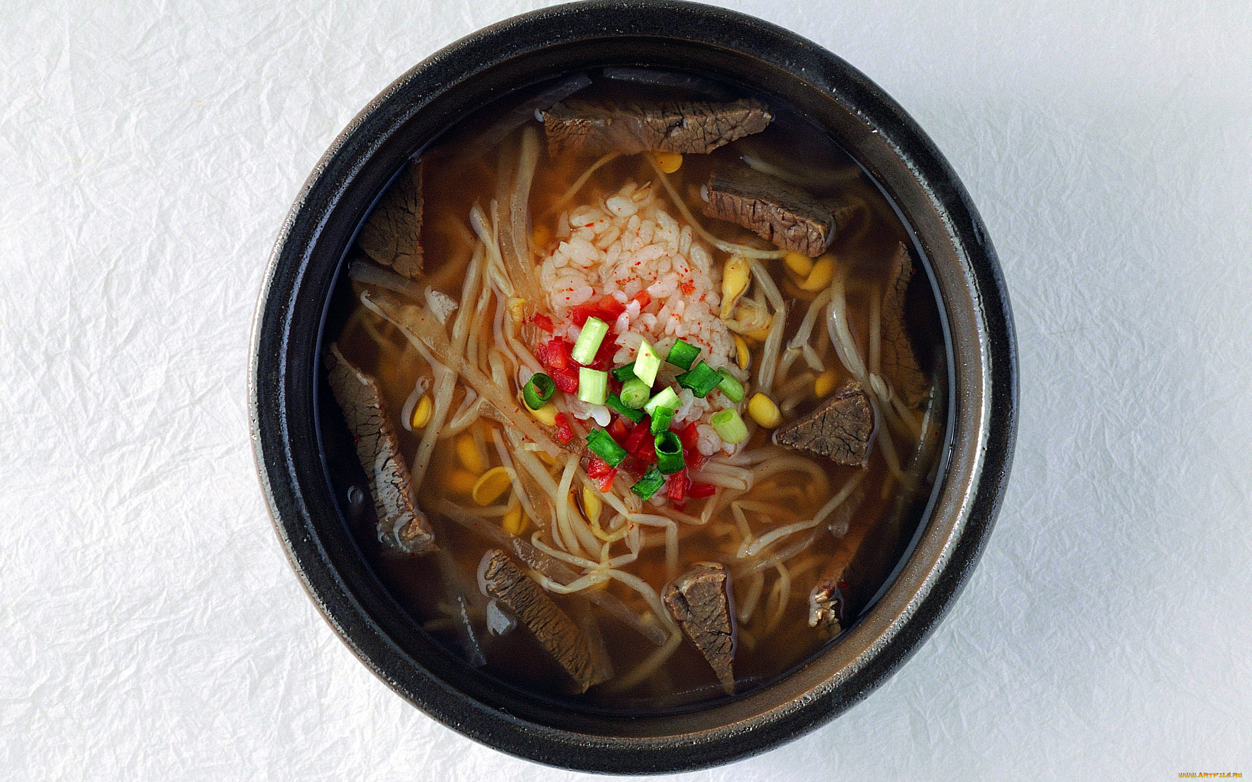 еда, первые, блюда, перец, лук, мясо, суп