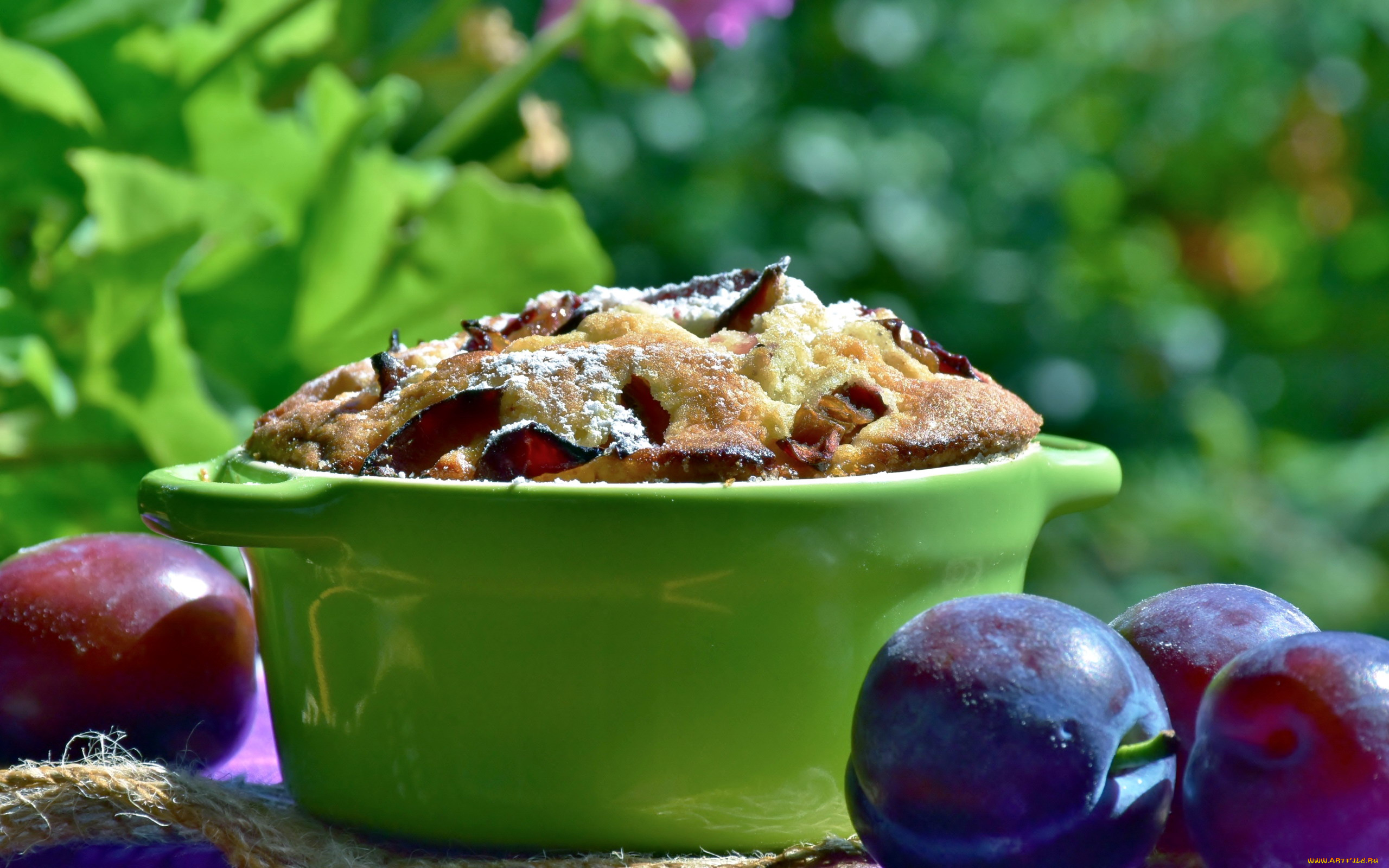 еда, пироги, сливы, сливовый, пирог