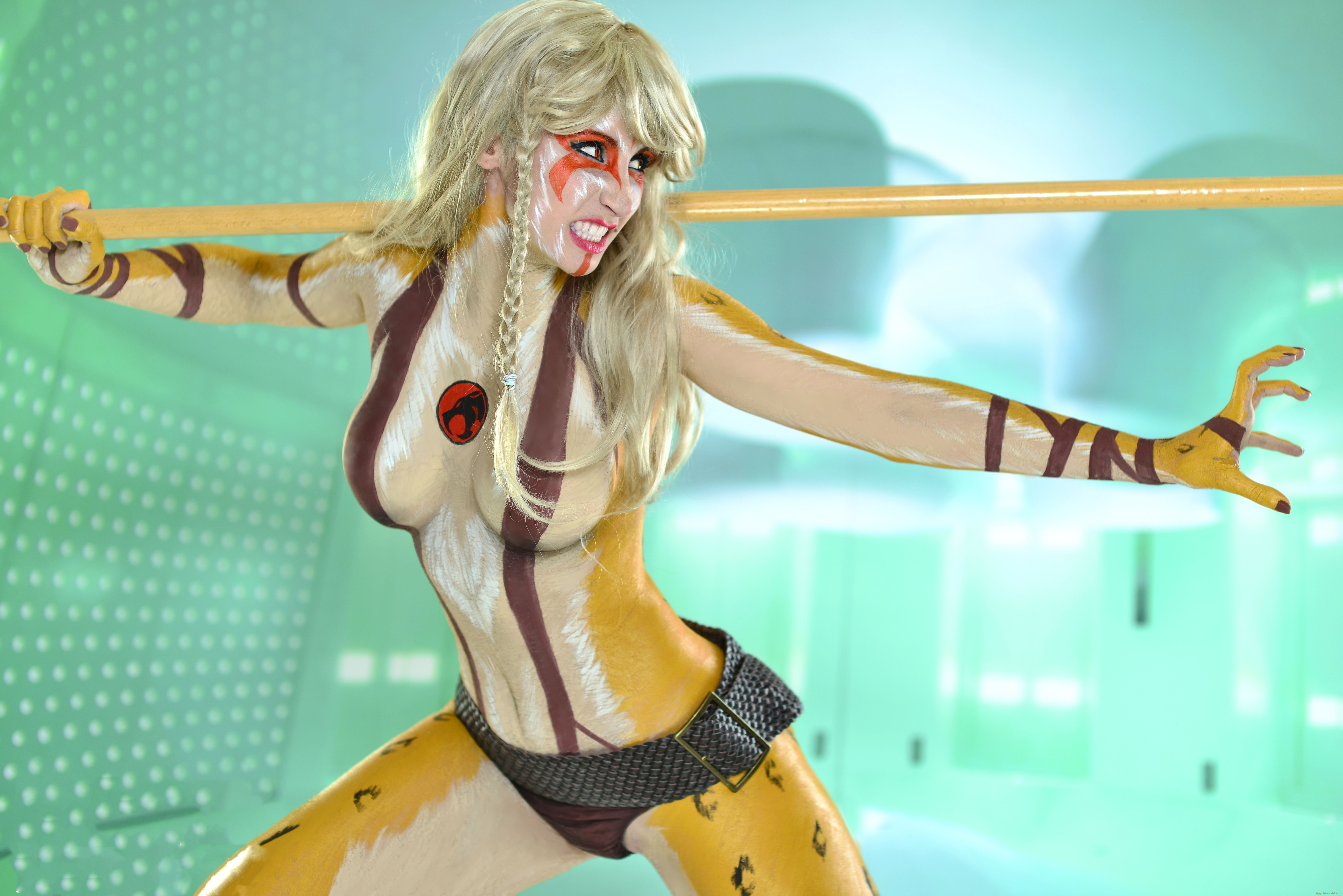 разное, cosplay, , косплей, девушка, фон, шест, косичка