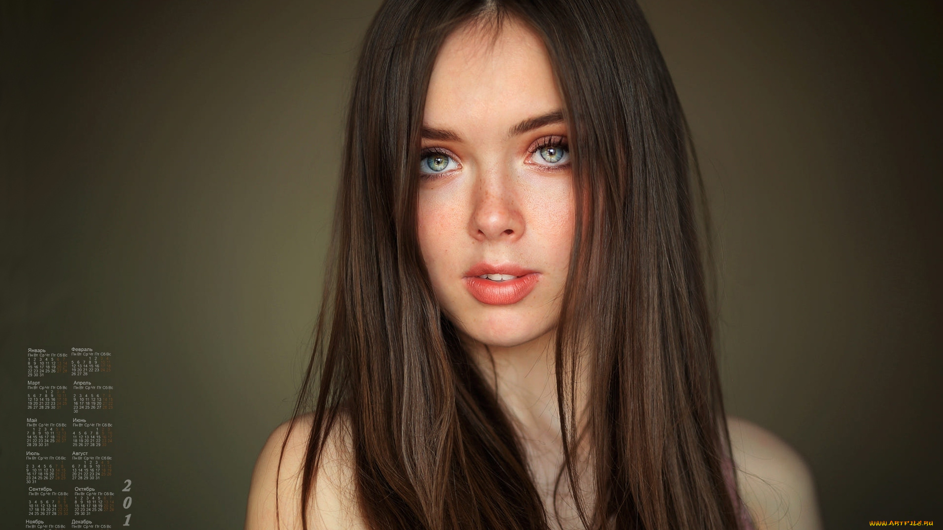 календари, девушки, взгляд, 2018