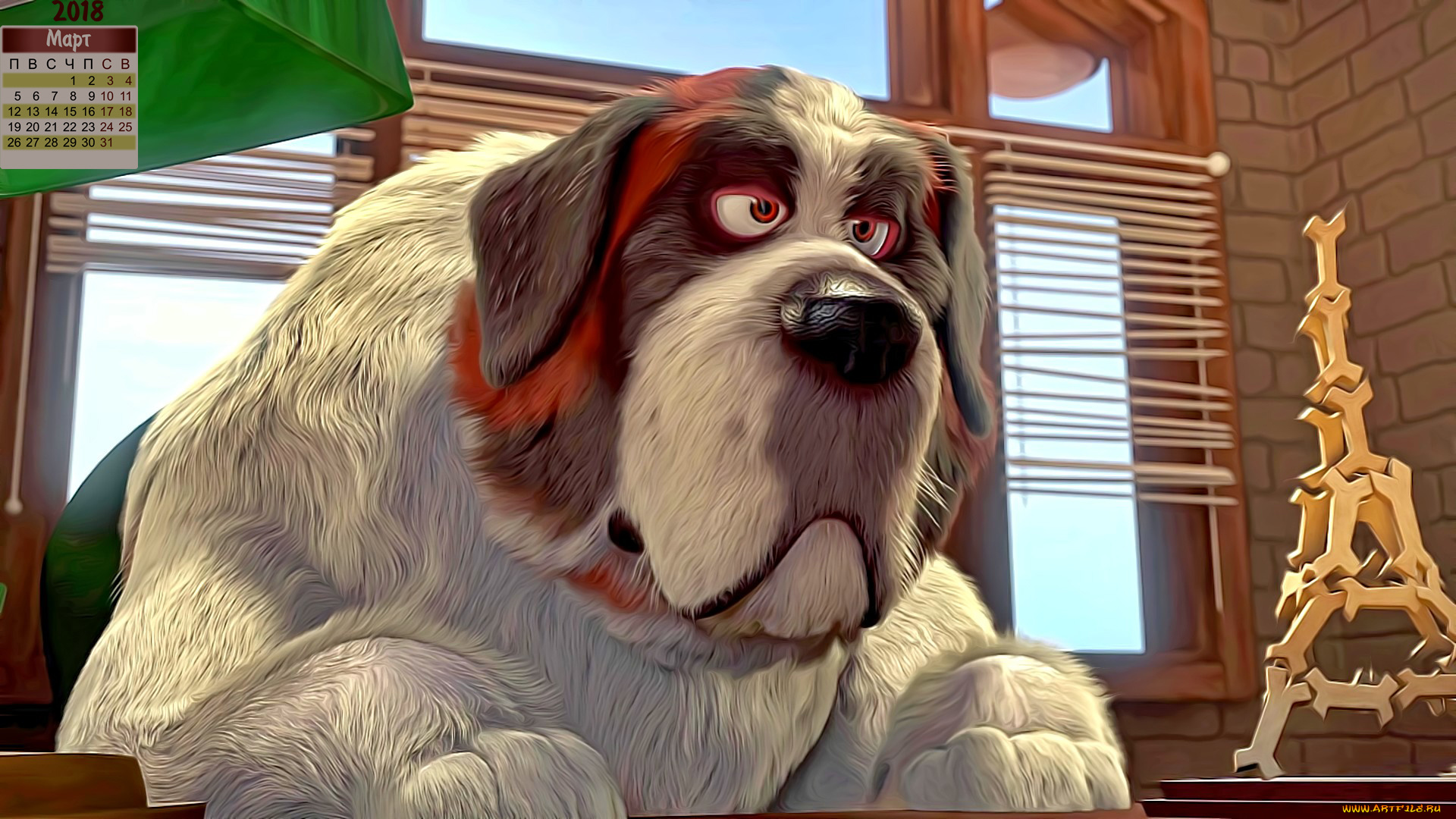 календари, кино, , мультфильмы, собака, 2018, взгляд