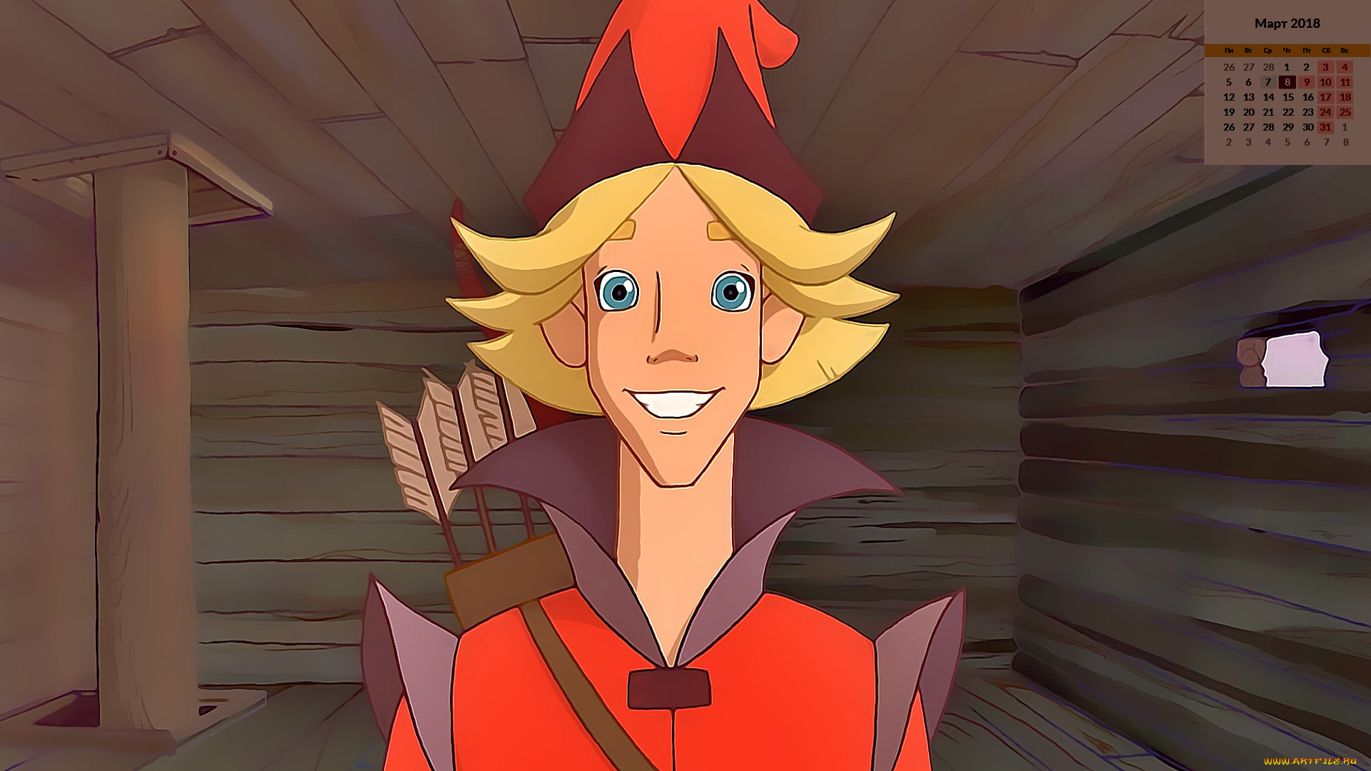 календари, кино, , мультфильмы, улыбка, шапка, взгляд, парень, 2018