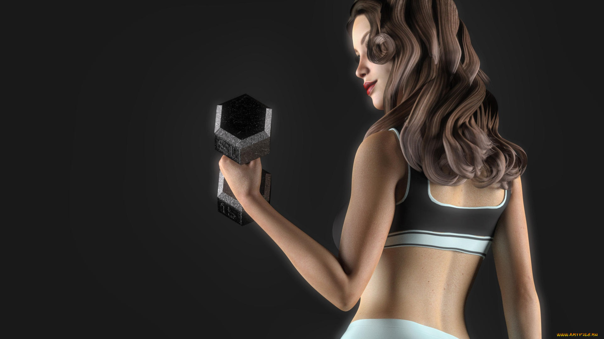 3д, графика, спорт, , sport, фон, взгляд, девушка
