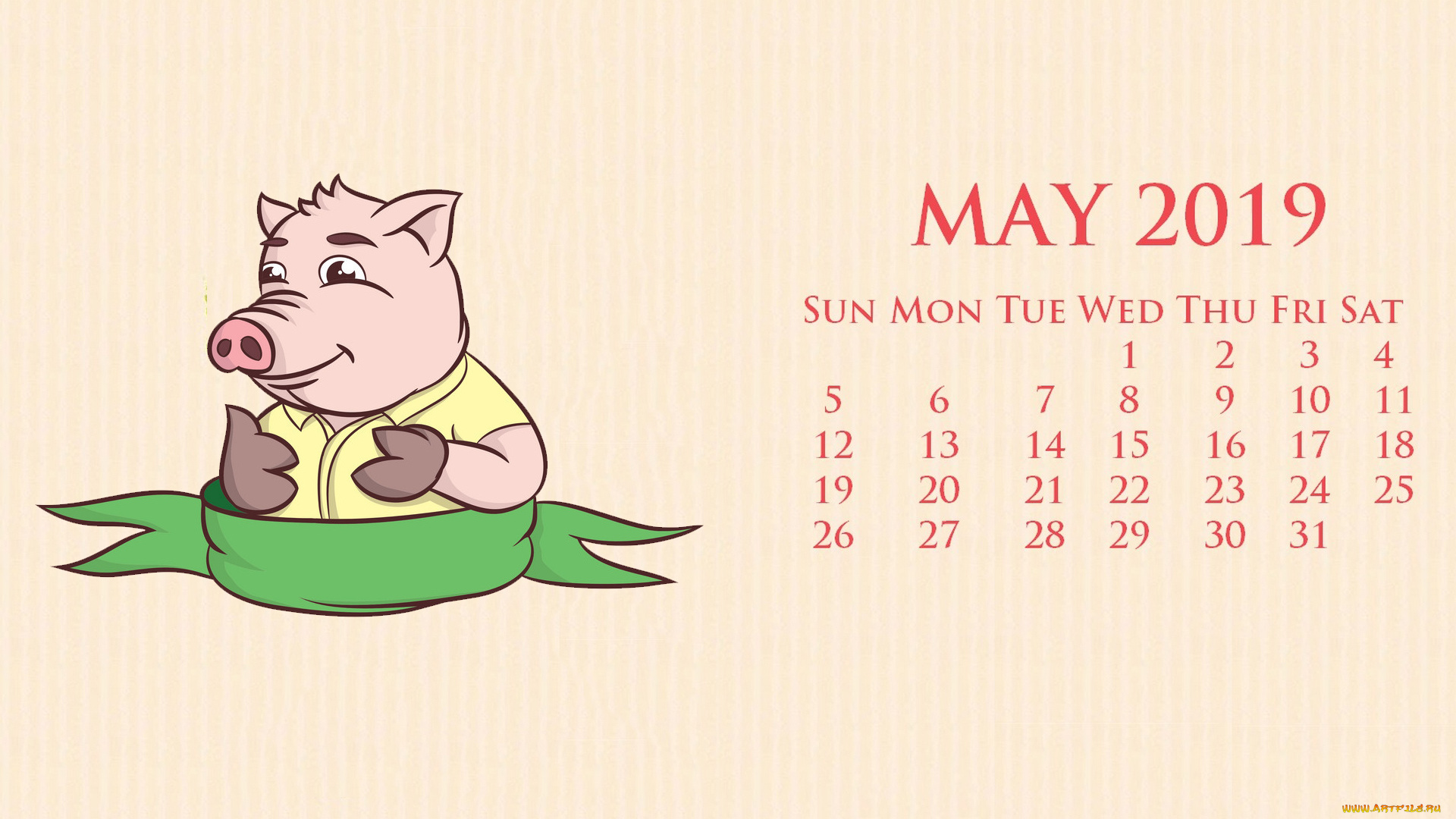 календари, рисованные, , векторная, графика, поросенок, свинья