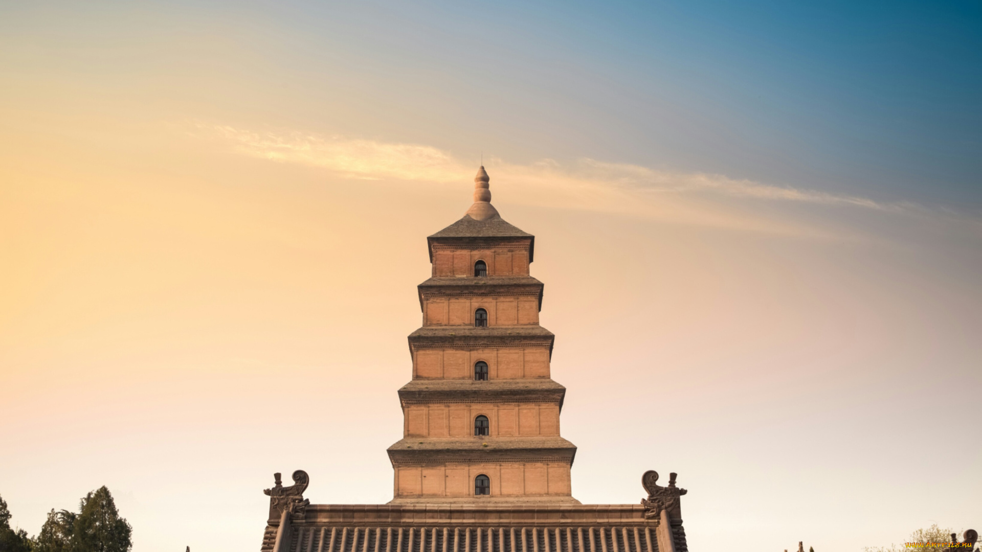 пагода, диких, гусей, города, -, буддийские, и, другие, храмы, религия, культура, буддизм, достопримечательности, гусей, диких, пагода, китай, сиань