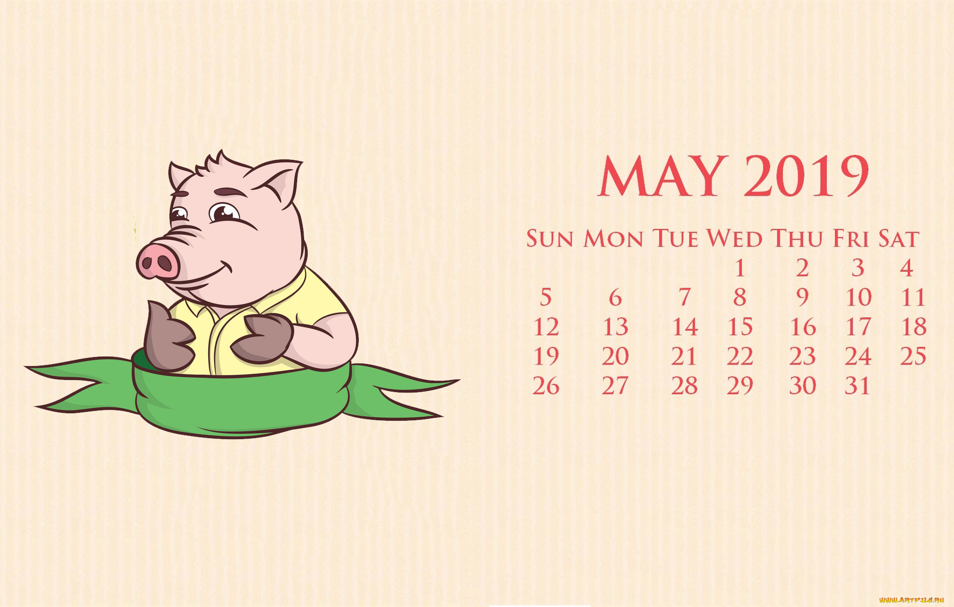 календари, рисованные, , векторная, графика, поросенок, свинья