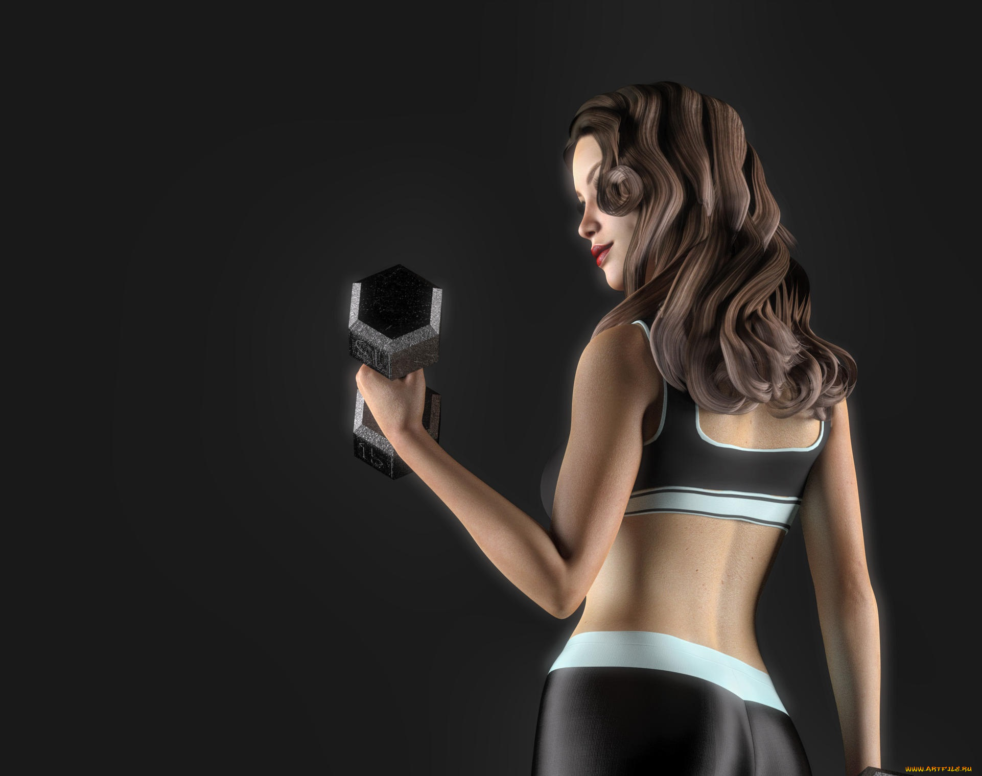 3д, графика, спорт, , sport, фон, взгляд, девушка