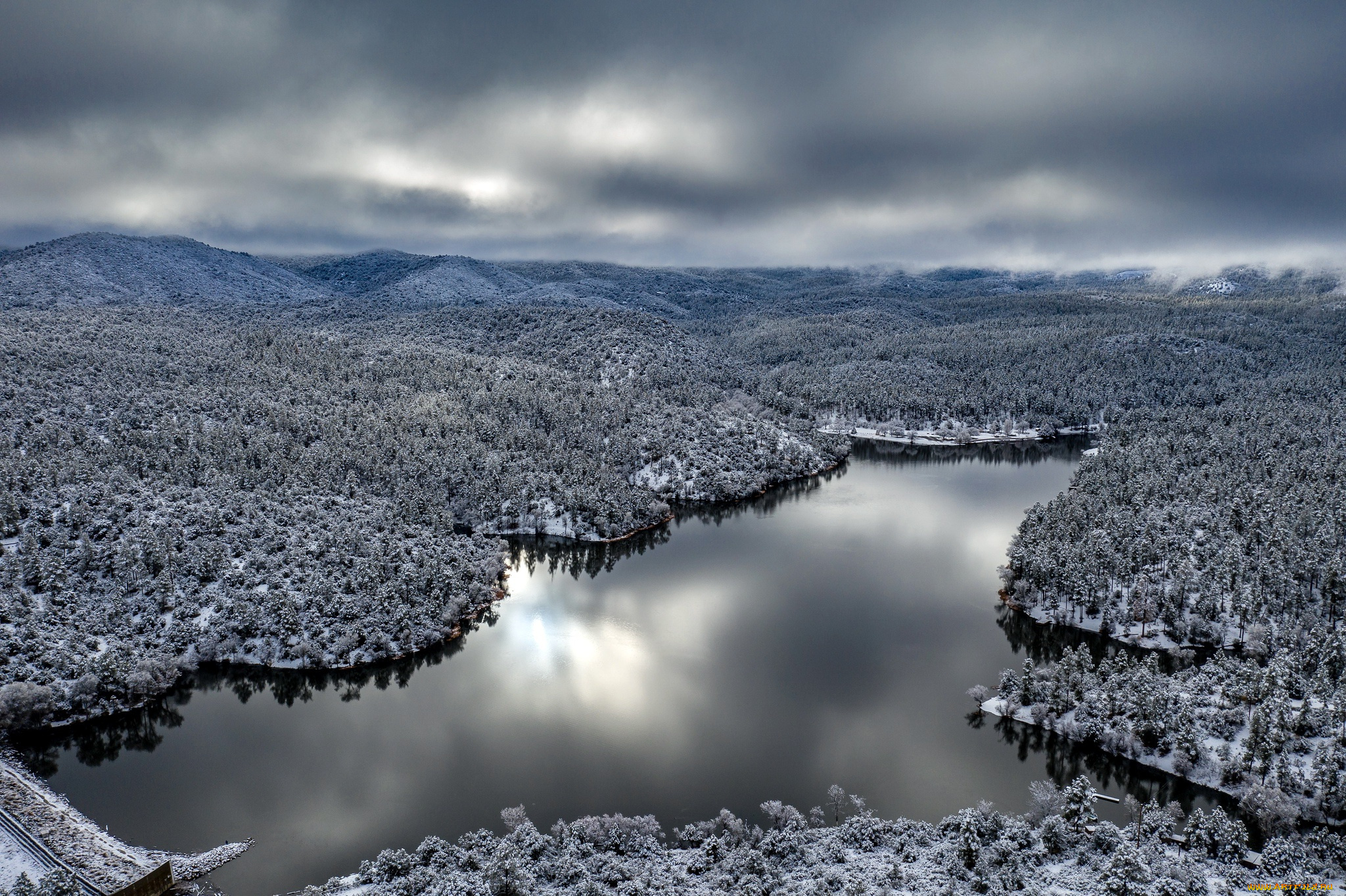 природа, реки, озера, united, states, arizona, prescott