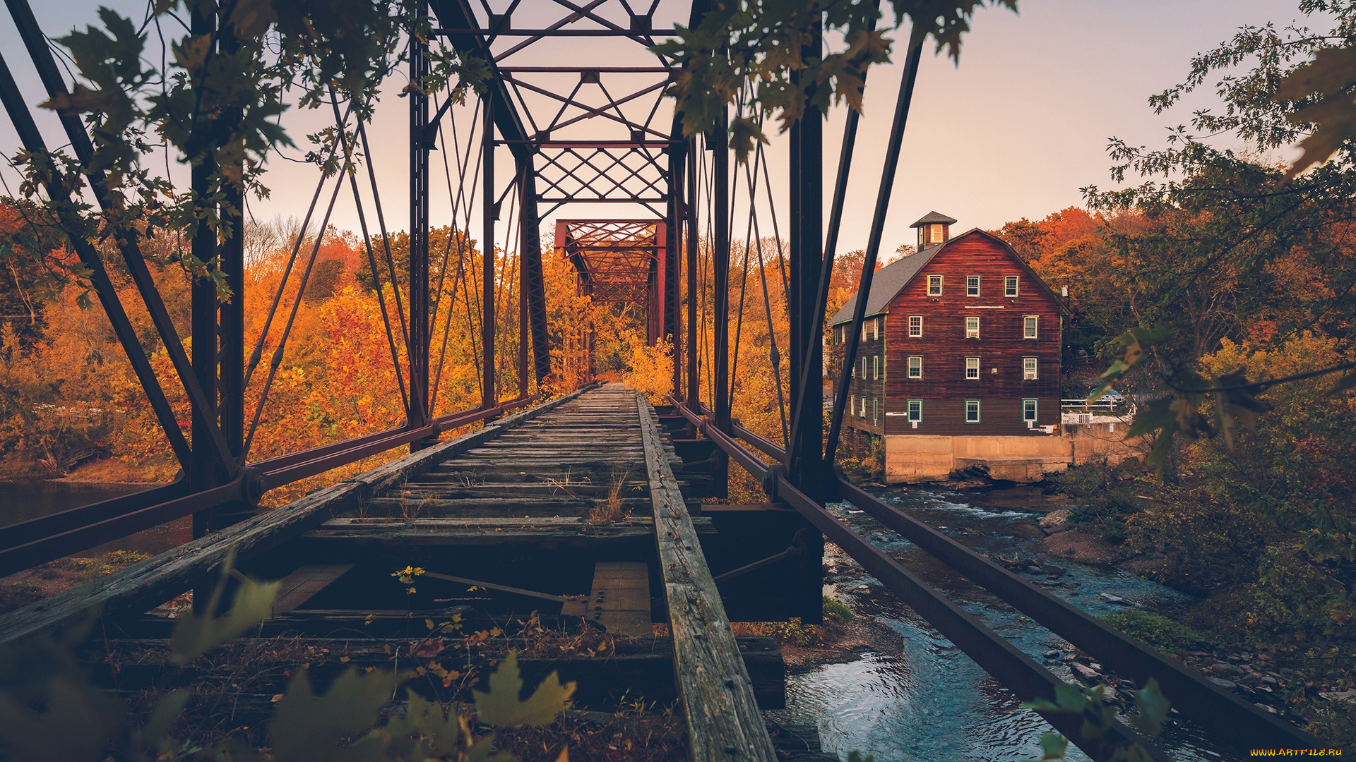 города, -, мосты, бранчберг, нью-джерси, сша