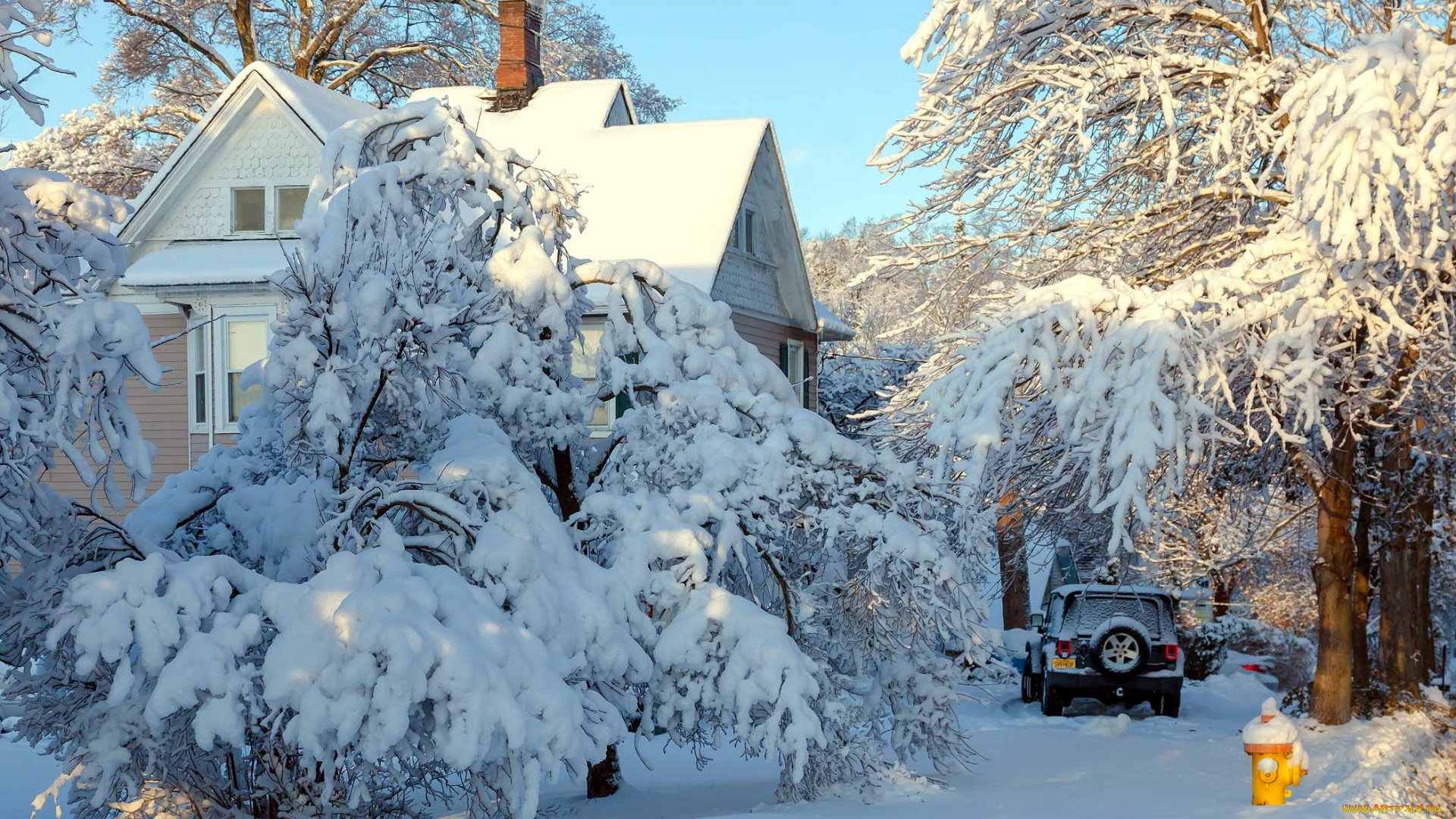города, -, здания, , дома, снег, дом, зима