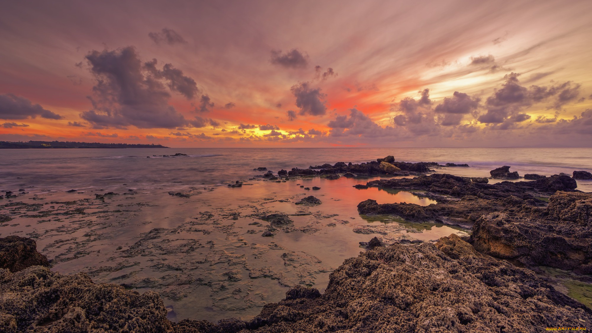 природа, побережье, солнечный, свет, небо, греция, море