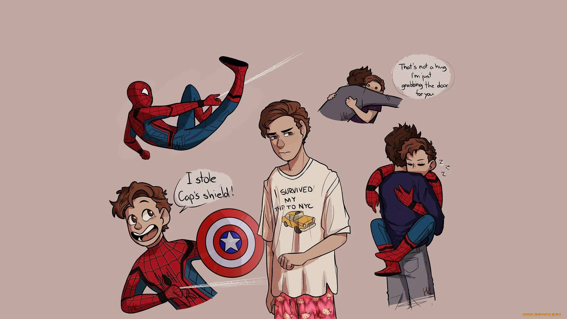 рисованное, кино, spider, man, homecoming