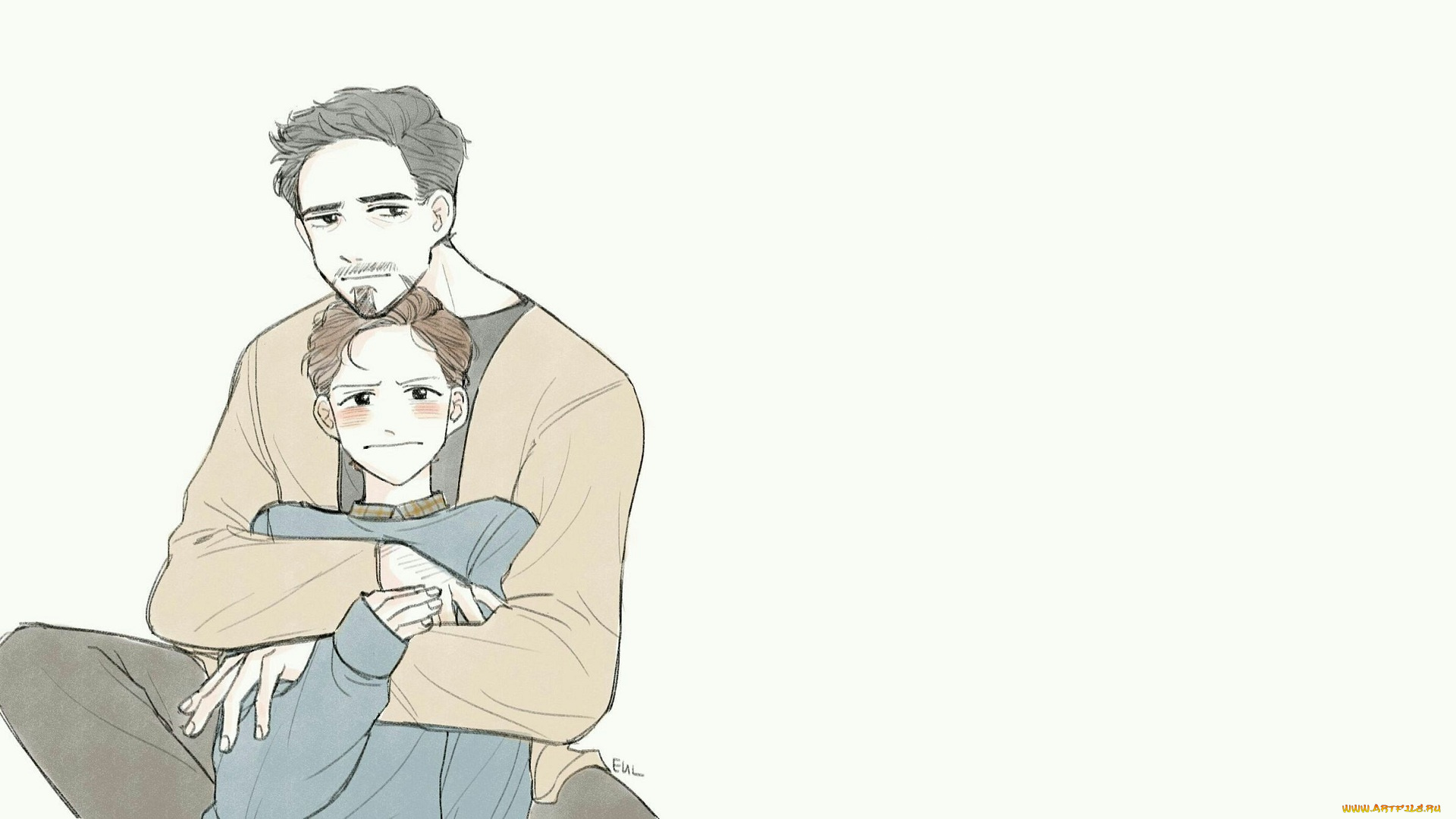 рисованное, кино, старкер, объятия, питер, пакер, тони, старк, spider, man, homecoming, том, холланд, арт, starker, человек, паук, возвращение, домой, роберт, дауни, мл