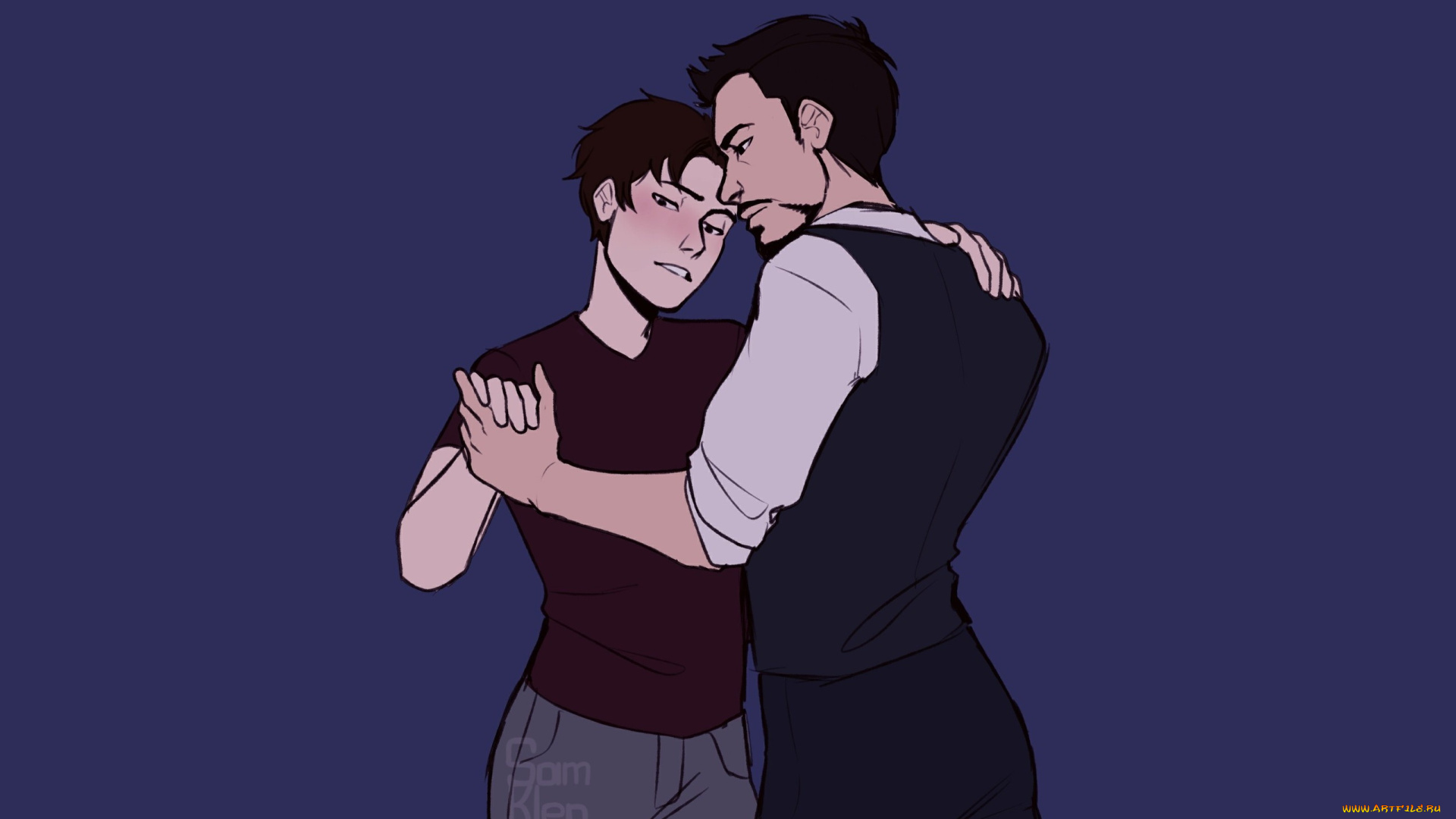 рисованное, кино, старкер, роберт, дауни, мл, человек, паук, возвращение, домой, spider, man, homecoming, питер, пакер, танец, арт, starker, том, холланд, тони, старк